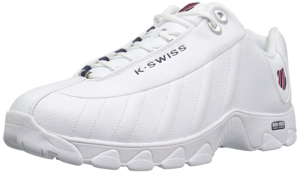 K-Swiss Men's ST329 CMF Sneaker, White/Navy/Red, 13 XW