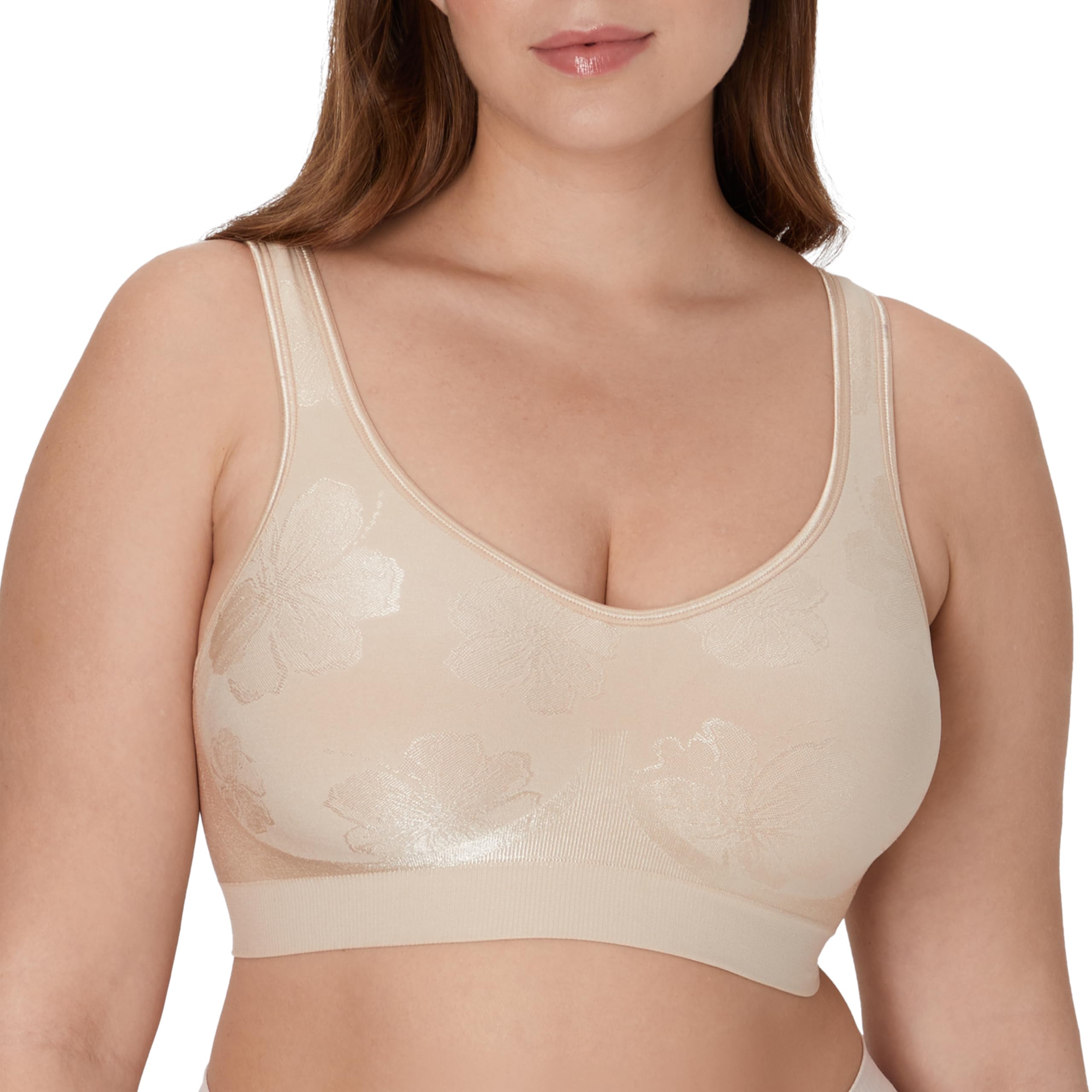 Bali Women's Wireless Bra, Comfort Revolution Full-Coverage Wirefree Bra for Women, Moisture-Wicking