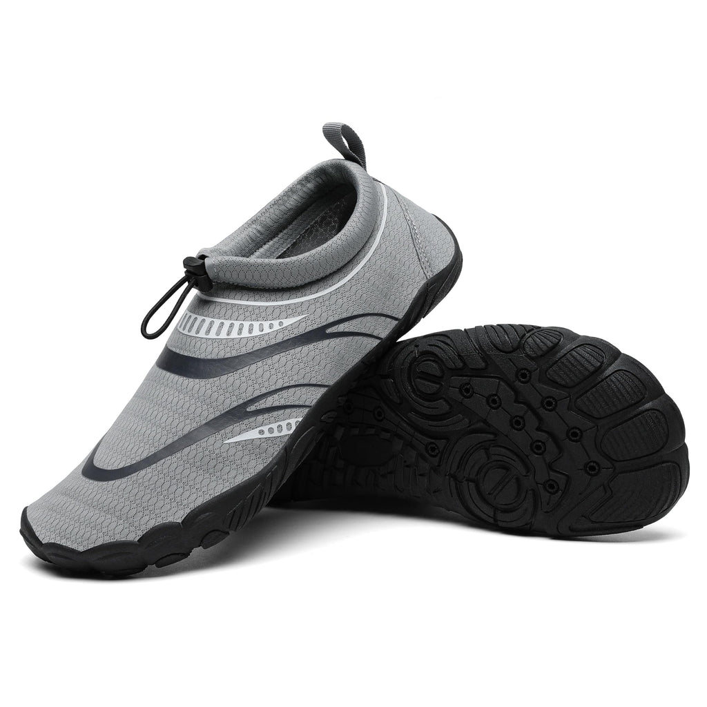 Mishansha Water Shoes Men Quick Dry Swim Shoes for Men Lightweight Non-Slip Aqua Beach Smoky Grey-E0153 12.5 Women/10.5 Men
