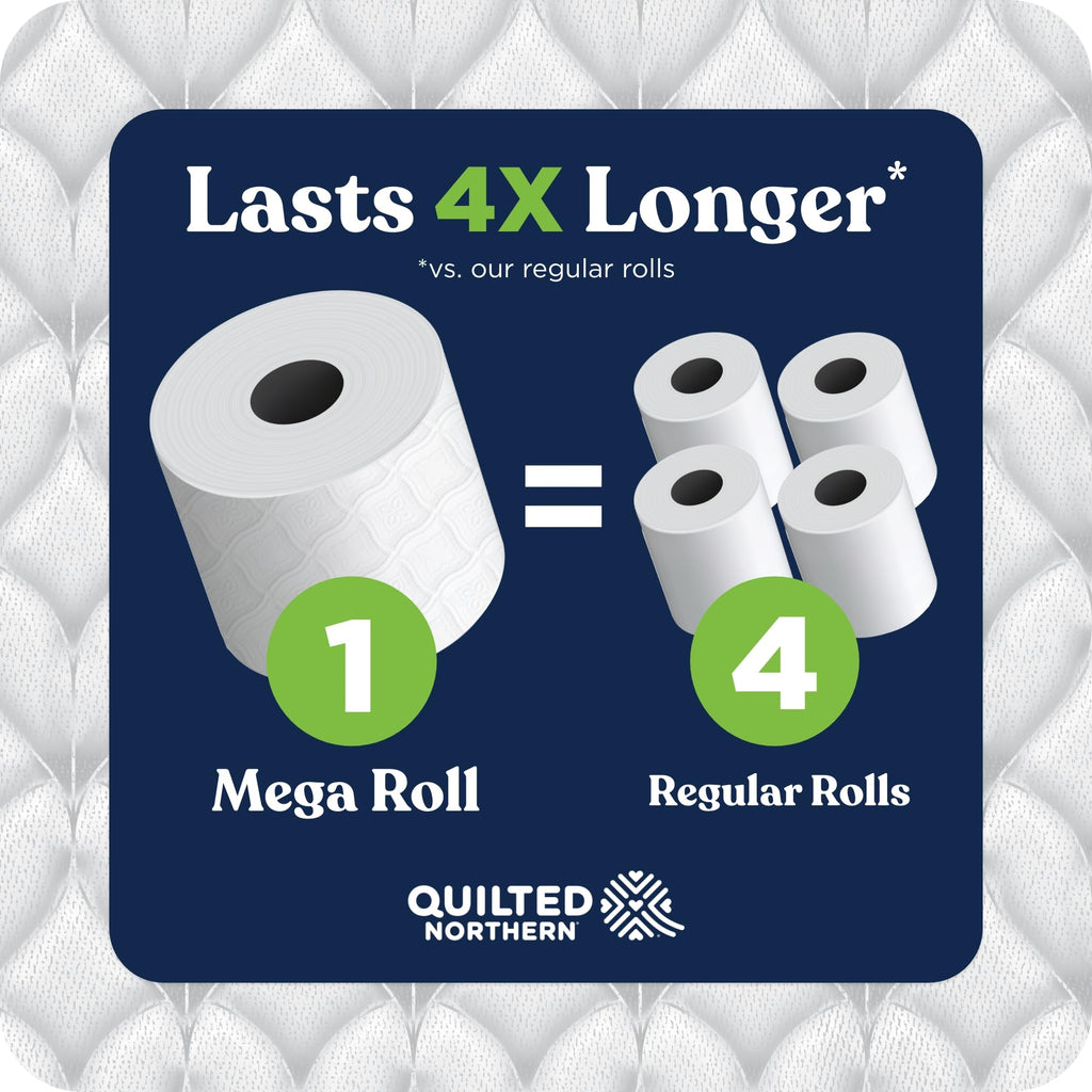 Quilted Northern Ultra Soft & Strong Toilet Paper, 32 Mega Rolls = 128 Regular Rolls, 5X Stronger*, Premium Soft Toilet Tissue