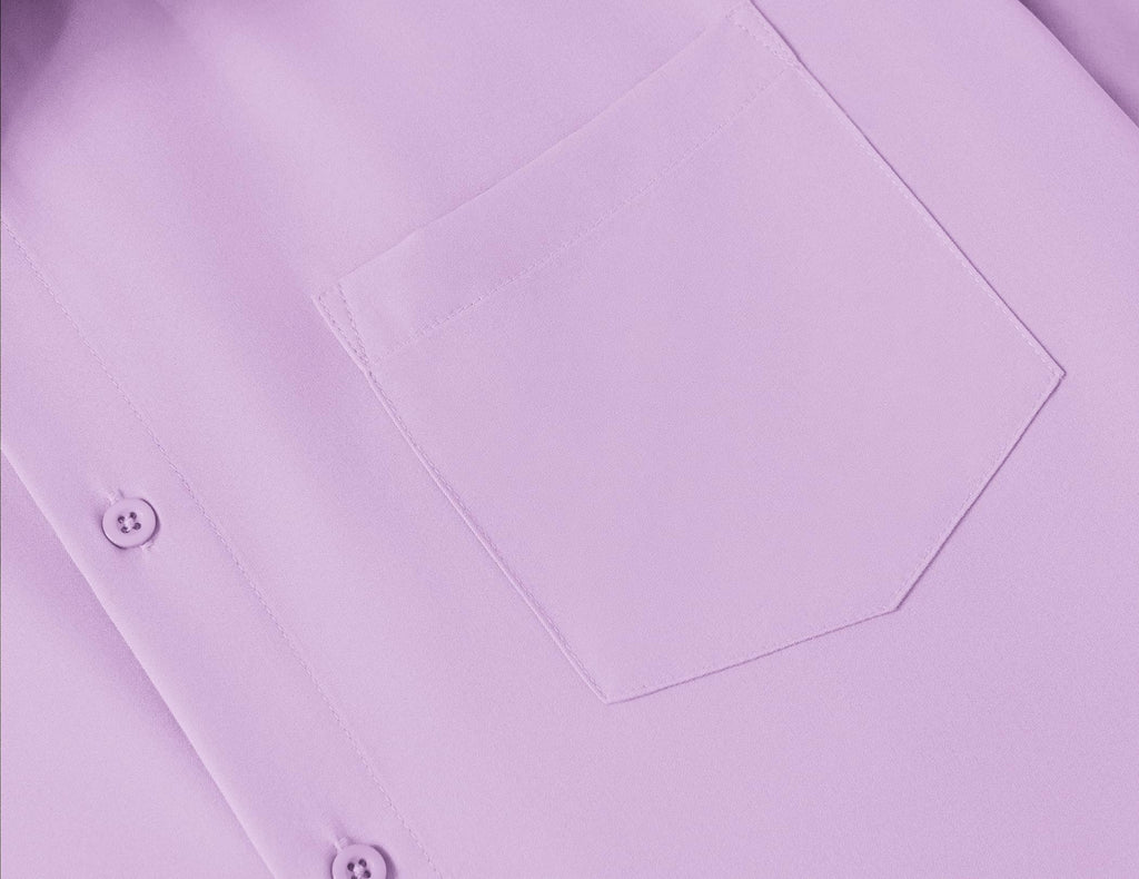 COOFNADY Big & Tall Button Down Shirts for Men Business Casual Short Sleeve Work Shirts Tops with Pockets 5 5X 5XL 5xlt Olive Lavender Light Purple Lilac