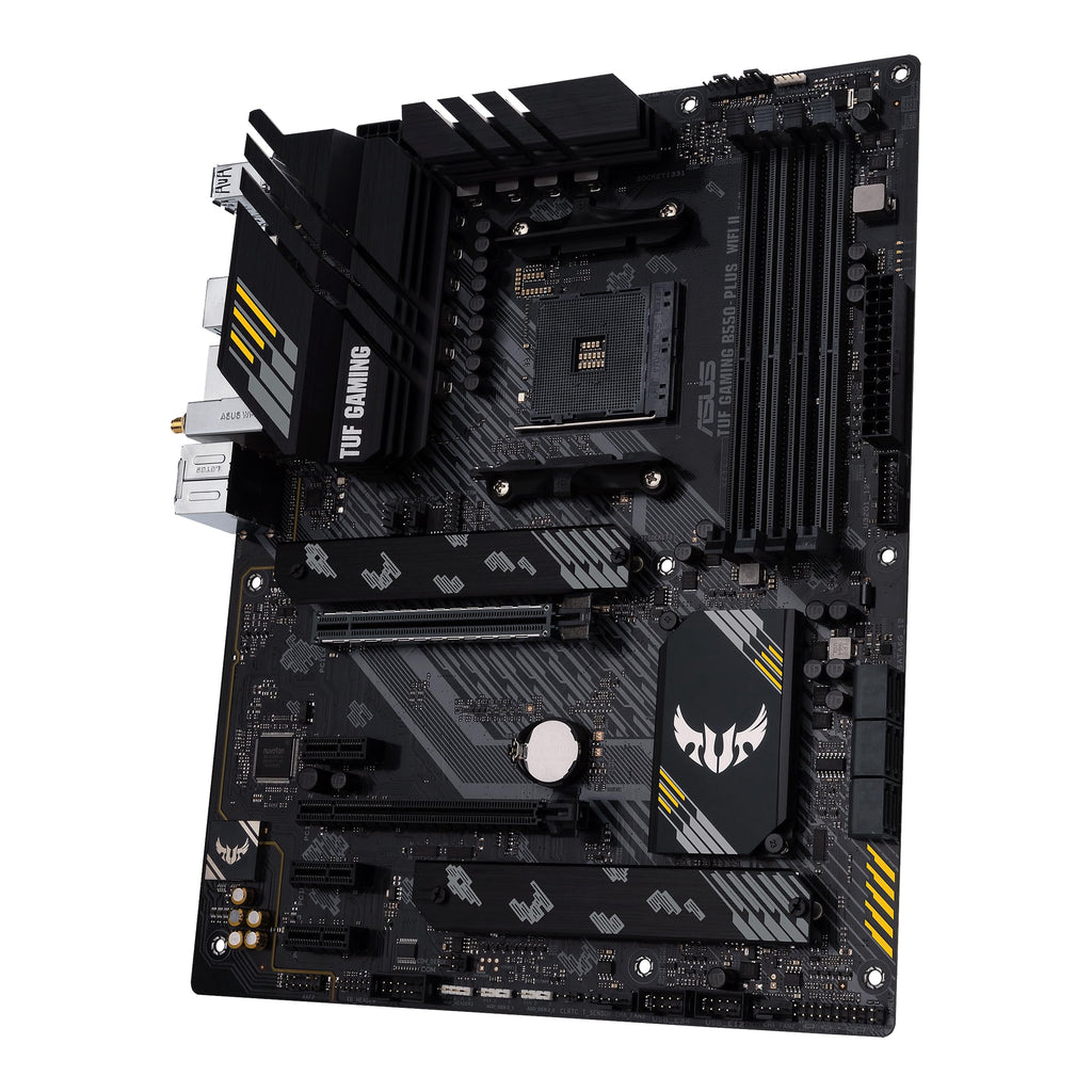 ASUS TUF Gaming B550-PLUS WiFi II AMD AM4 (3rd Gen Ryzen™) ATX Gaming Motherboard (PCIe 4.0, WiFi 6, 2.5Gb LAN, BIOS Flashback, USB 3.2 Gen 2, Addressable Gen 2 RGB Header and Aura Sync)