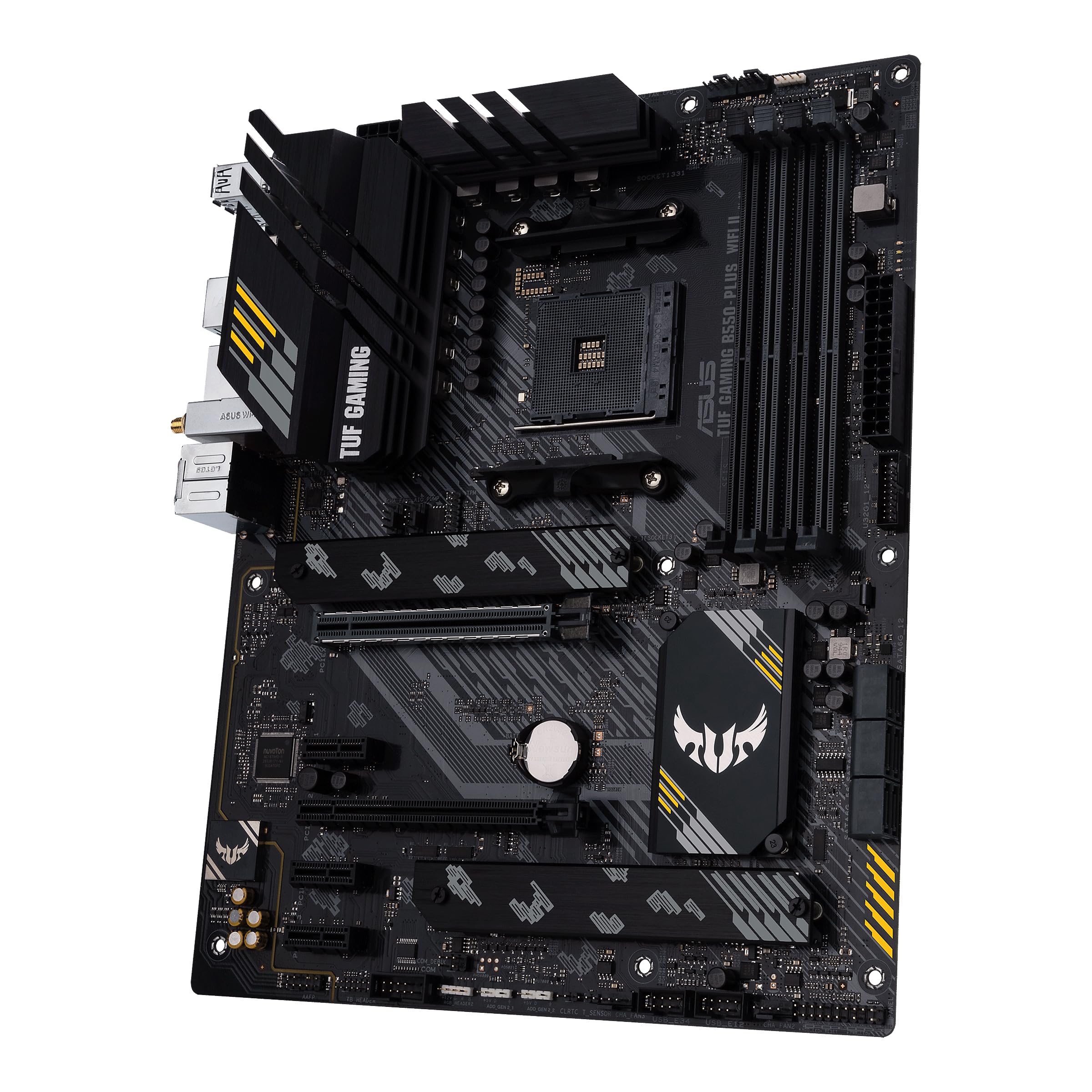 ASUS TUF Gaming B550-PLUS WiFi II AMD AM4 (3rd Gen Ryzen™) ATX Gaming Motherboard (PCIe 4.0, WiFi 6, 2.5Gb LAN, BIOS Flashback, USB 3.2 Gen 2, Addressable Gen 2 RGB Header and Aura Sync)