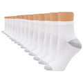 Hanes Womens Value Pack, Ankle Soft Moisture-wicking Socks, Available In 10 And 14-packs, White - 14 Pack, 5-9 US