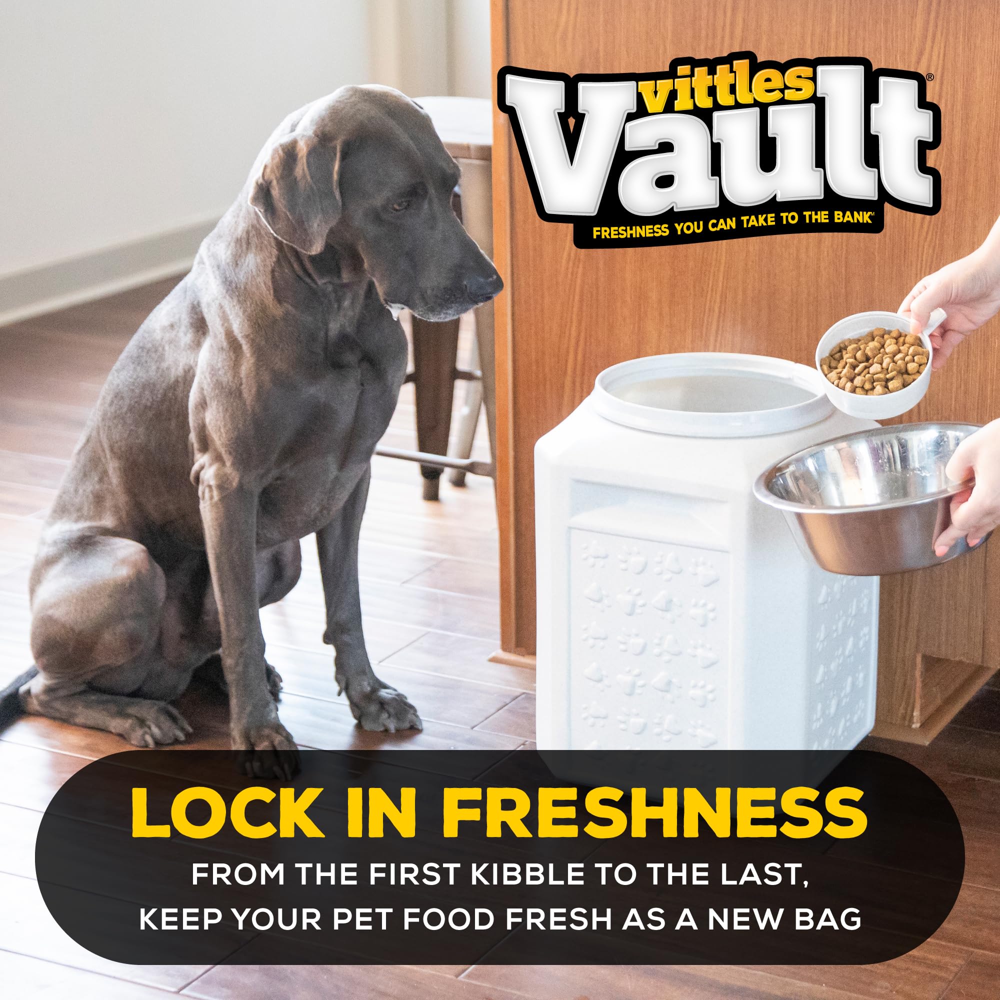 Gamma2 Vittles Vault Pet Food Storage Containers - Sealed Dog and Cat Food Storage Container, Fits up to 35lbs, Made in the USA - [12"L x 16.75"H]