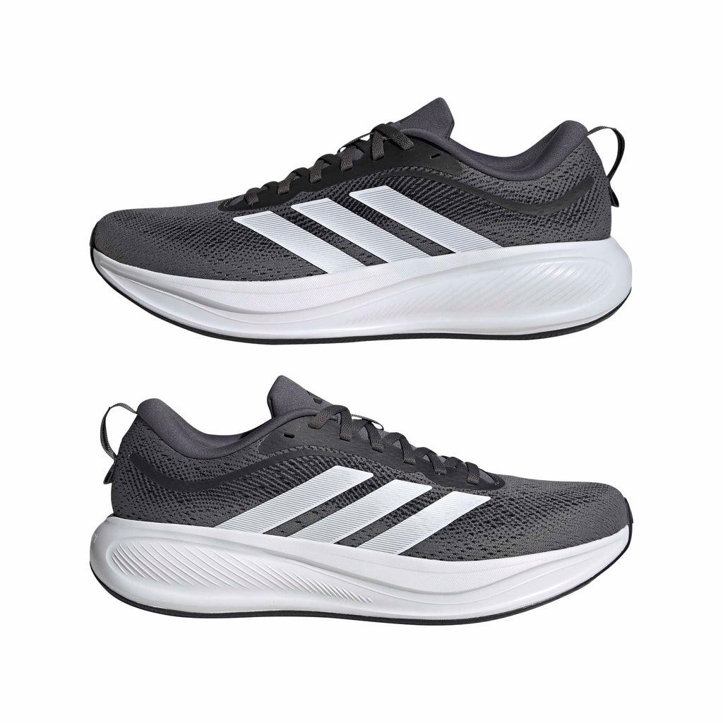 adidas Men's Response Pace Running, Black/White/Matte Silver, 8.5