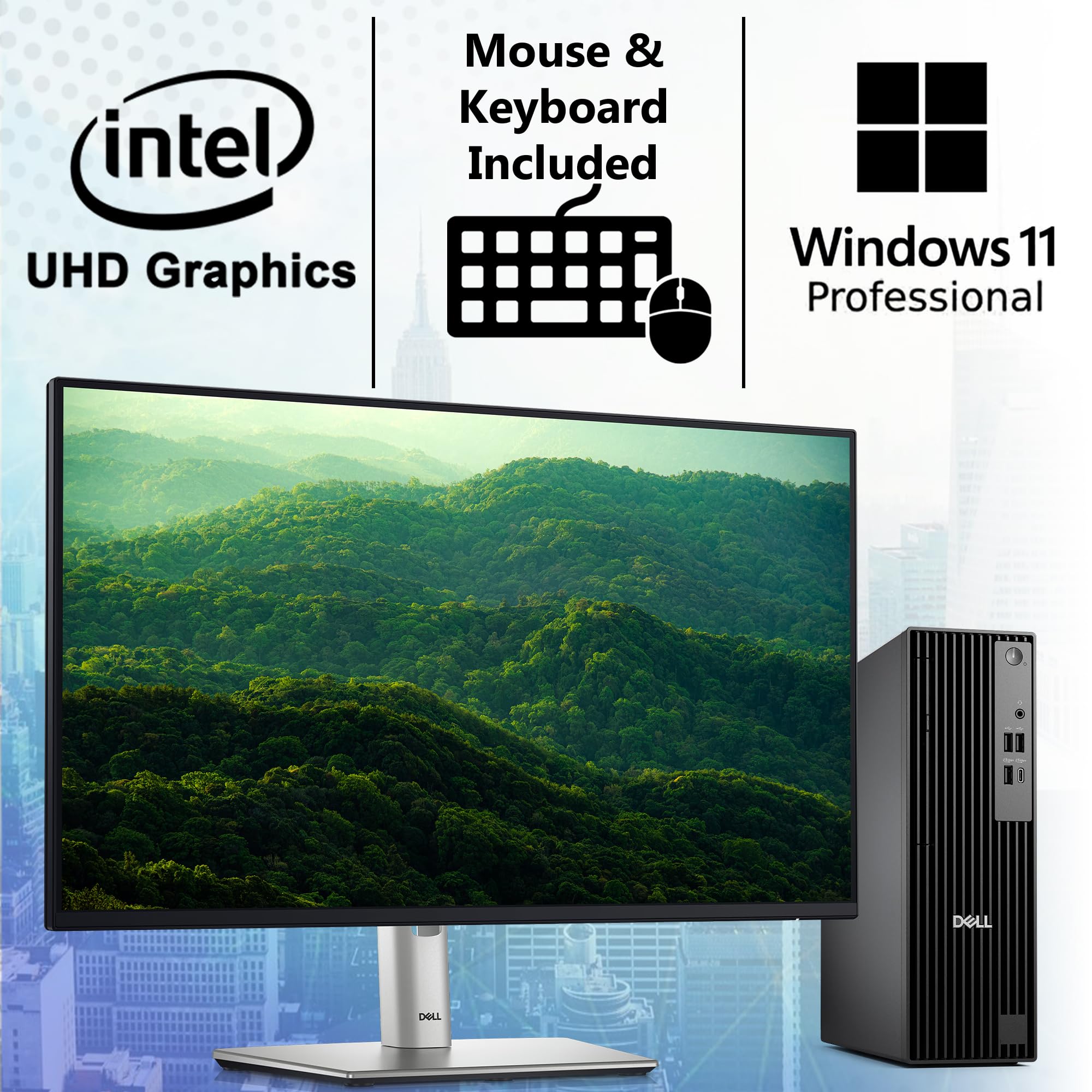 Dell Pro Slim(Next-gen Optiplex 7020 SFF) Intel 14-Core i5-14500, 16GB DDR5 RAM, 512GB SSD, RJ-45, DP Port, HDMI, Wired KB & Mouse, W11P, Business Desktop