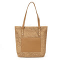 LA CARRIE Straw Beach Tote Bags for Women Summer Woven Shoulder Handbags Purse for Vacation Travel(Khaki)