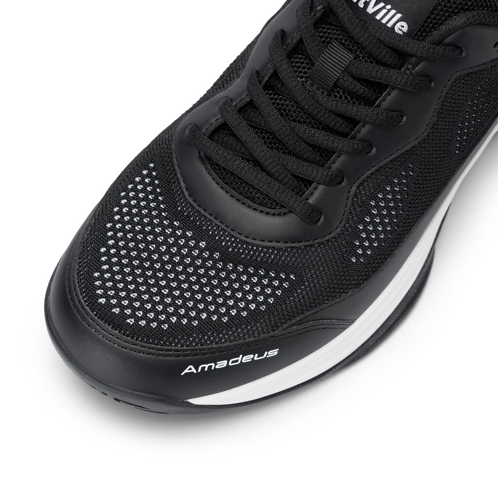 FitVille Extra Wide Pickleball Shoes for Men Blue Tennis Shoes Sneakers for All Court Racquetball Athletic Shoes for Racquet Sport | Arch Support & Wide Toe Box (11 X-Wide, Black)
