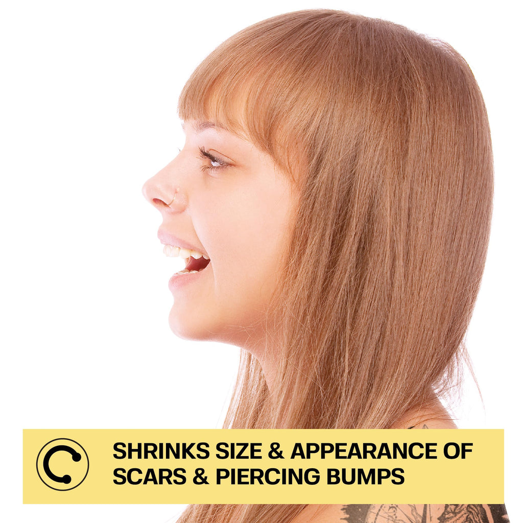 BASE LABORATORIES Piercing Bump Solution & Keloid Bump Removal | Soothing Piercing Aftercare for Piercing Bumps & Keloid Scar Removal | Ear & Nose Keloid Bumps Piercing Aftercare Solution Oil | 0.5 oz