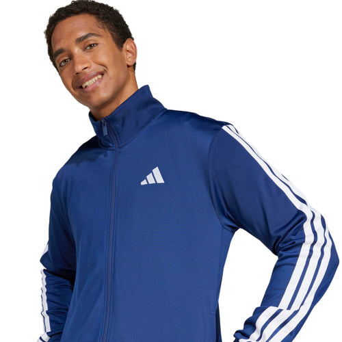 adidas Men's 3-Stripes Tricot Regular Sportswear Track Top, Dark Blue, Medium/Tall