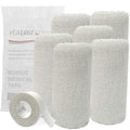 Kerlix Gauze Bandage Rolls - 4 1/2 in x 4.1 Yds, 6 Ply - 6 Single Sterile Pocuhes- Extra Absorbency - Latex Free, Hospital Grade Cotton Fluff Bandage Wrap Krinkle Style - for Wound Care & First Aid
