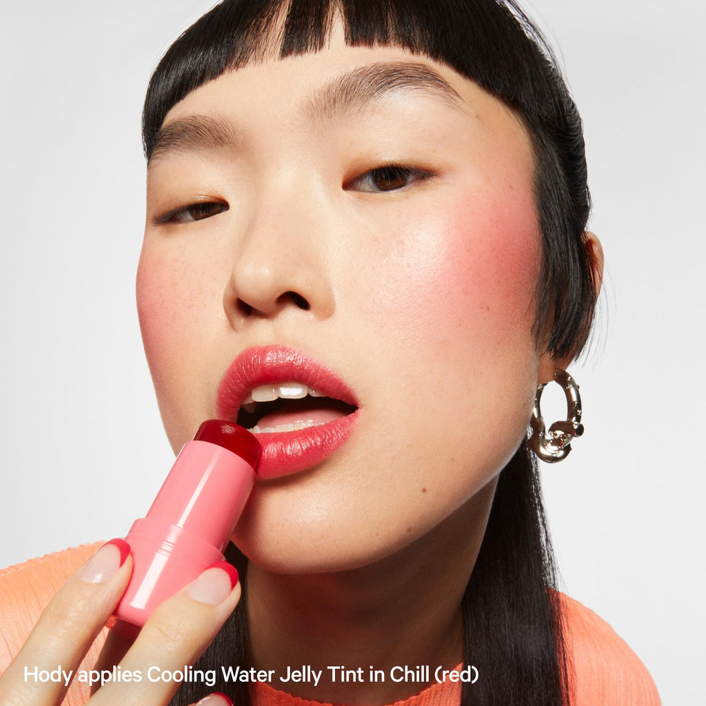 Milk Makeup Cooling Water Jelly Tint – Long-Lasting Sheer Lip + Cheek Stain with Firming Vegan Collagen + Hydrating Aloe – Transfer Proof, Buildable Lip Tint + Blush – Chill (Red), 0.17 oz