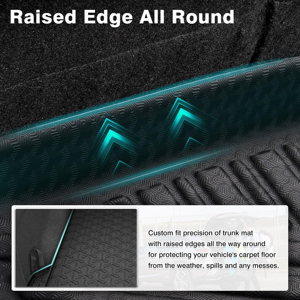 Mixsuper Cargo Liner for Volkswagen ID.4 2021-2023 2024, Cargo Mat for VW ID4 Accessories, All Weather Trunk Liner Rear Trunk Mat Black
