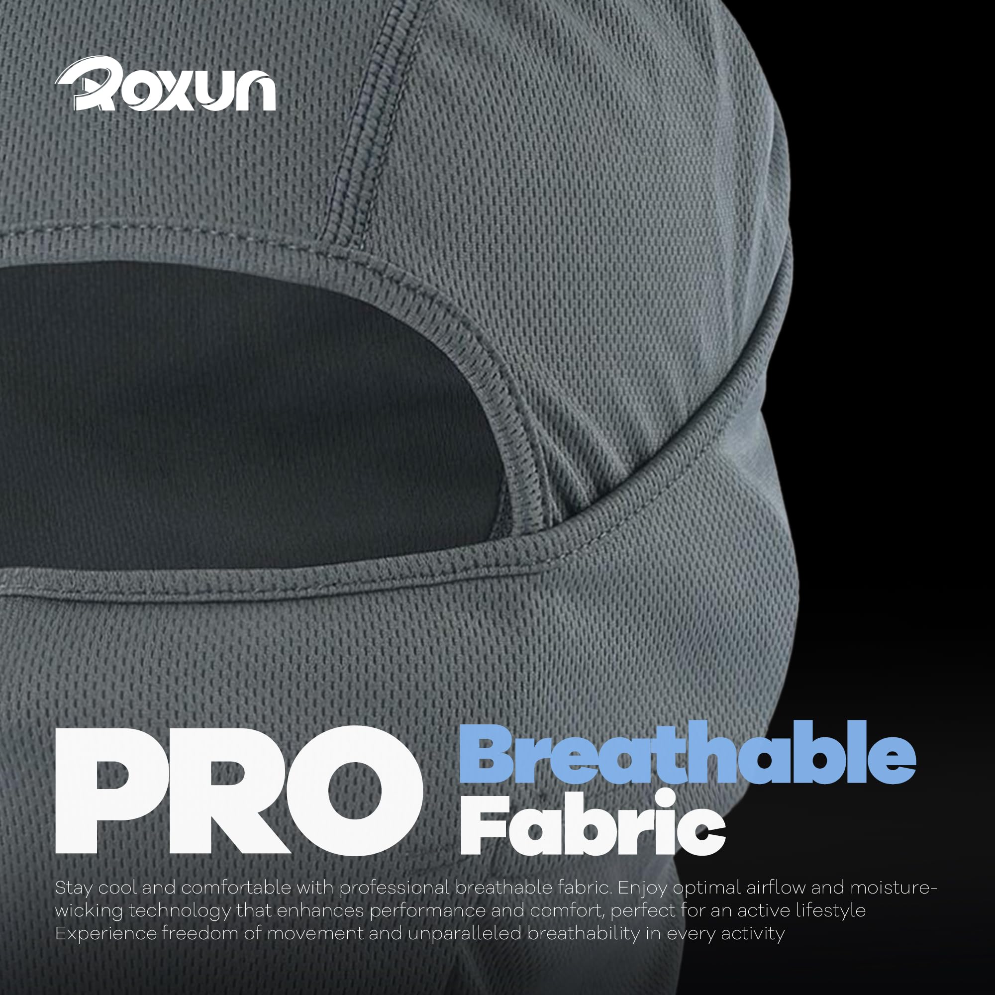 ROXUN Ski Mask Balaclava Shiesty, Motorcycle Winter Windproof Warmth UV Protector for Men/Women Black