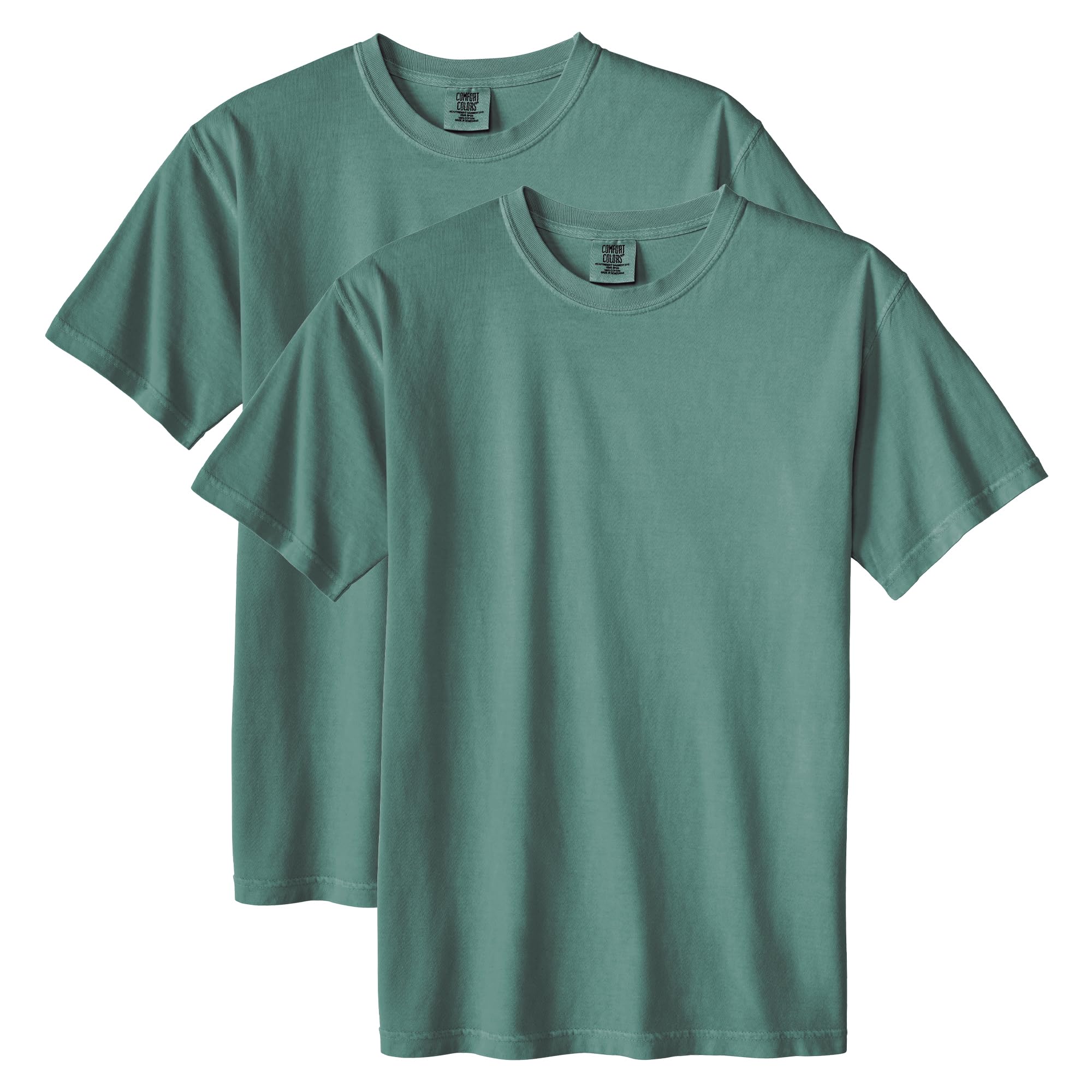 Comfort Colors Adult Heavyweight Short Sleeve Tee, Style G1717/G1745, Blue Spruce (2-Pack), X-Large