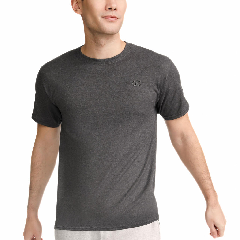 Champion Classic, Everyday Tee, Comfortable Soft Men's T-Shirt (Reg Tall), Granite Heather, 4X-Large Big