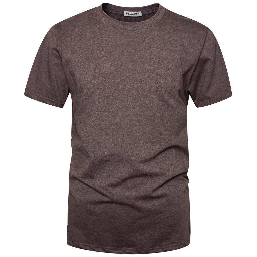 VEIISAR Crew Neck Tees Premium Men's T-Shirts - Soft and Fit Mens T-Shirt - Casual Stylish Tee for Men Brown S