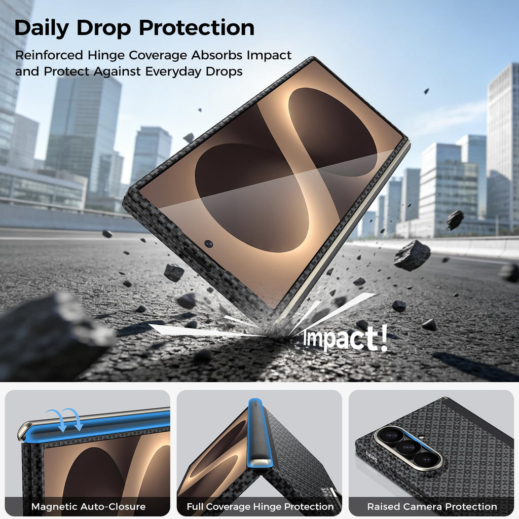 BENKS for Z Fold 8 Ultra Case with Hinge Protection & Screen Protector