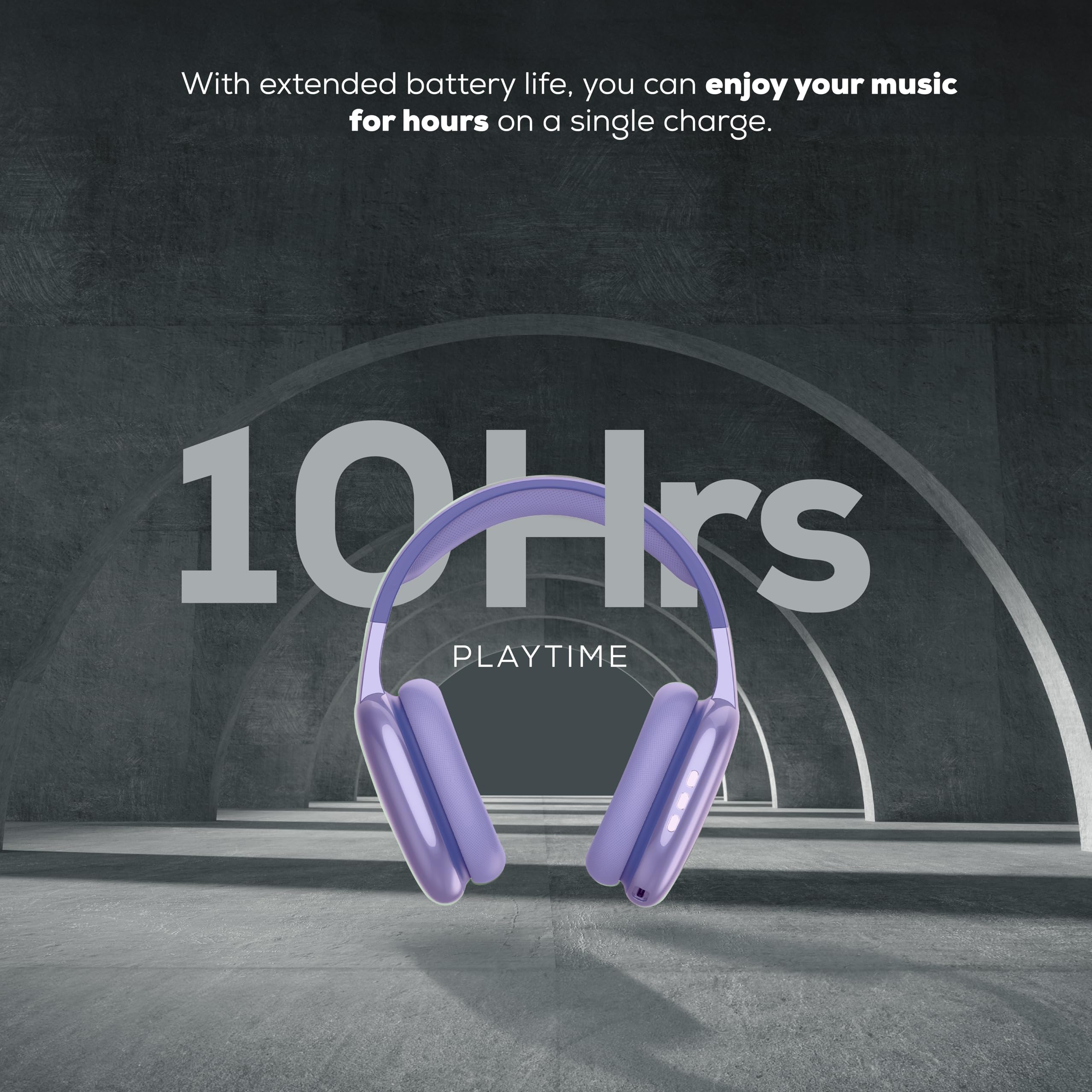 Gabba Goods Wireless Over Ear Bluetooth Headphones with Microphone - Wireless Headset -Noise Reduction - Bluetooth, Wired,Built in Micro SD for Travel, Home, Work TV,PC,Gaming,Cellphone (Lavender)