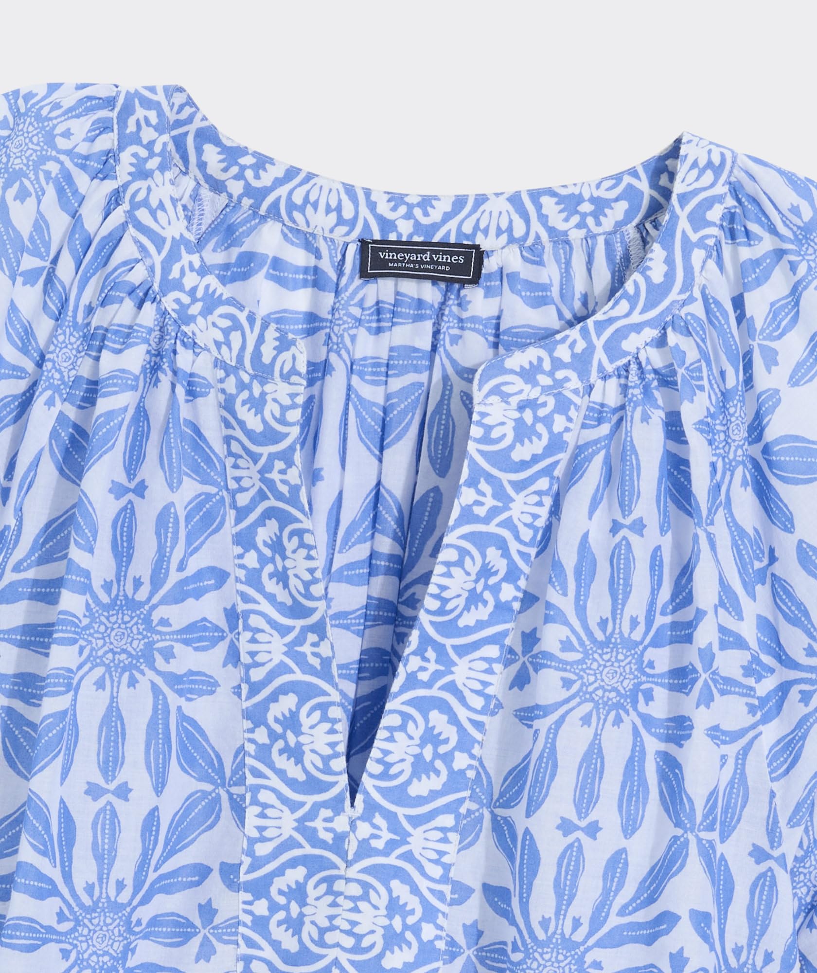 vineyard vines Emilia Top, Haven Tile Blue, XL