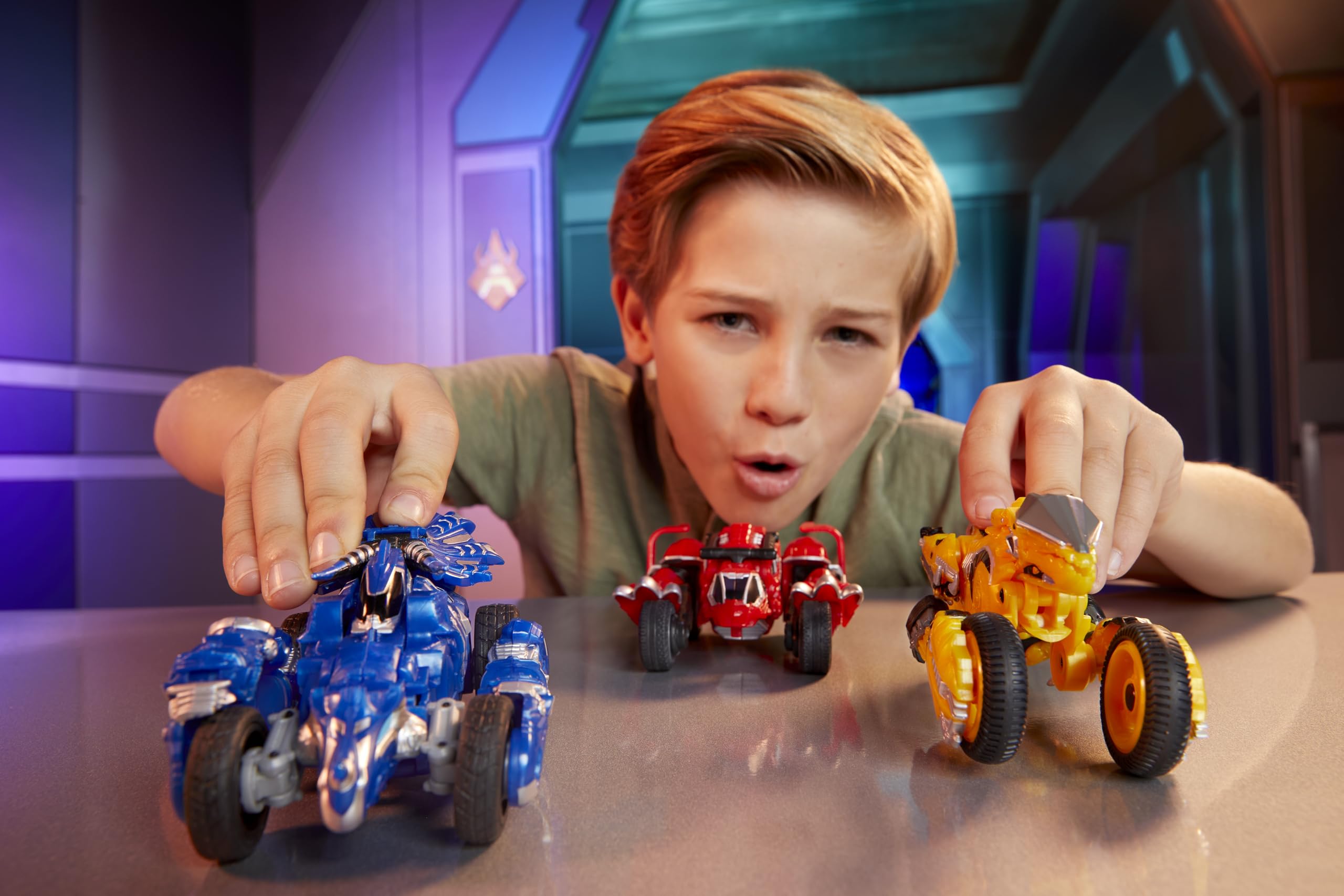 Armorsaurs Evolver Cobalt Transforming Dinosaur to Vehicle Toy, 2-in-1 Dino Figure with Multi-Step Conversion, Kids, Boys, Girls, Ages 6+