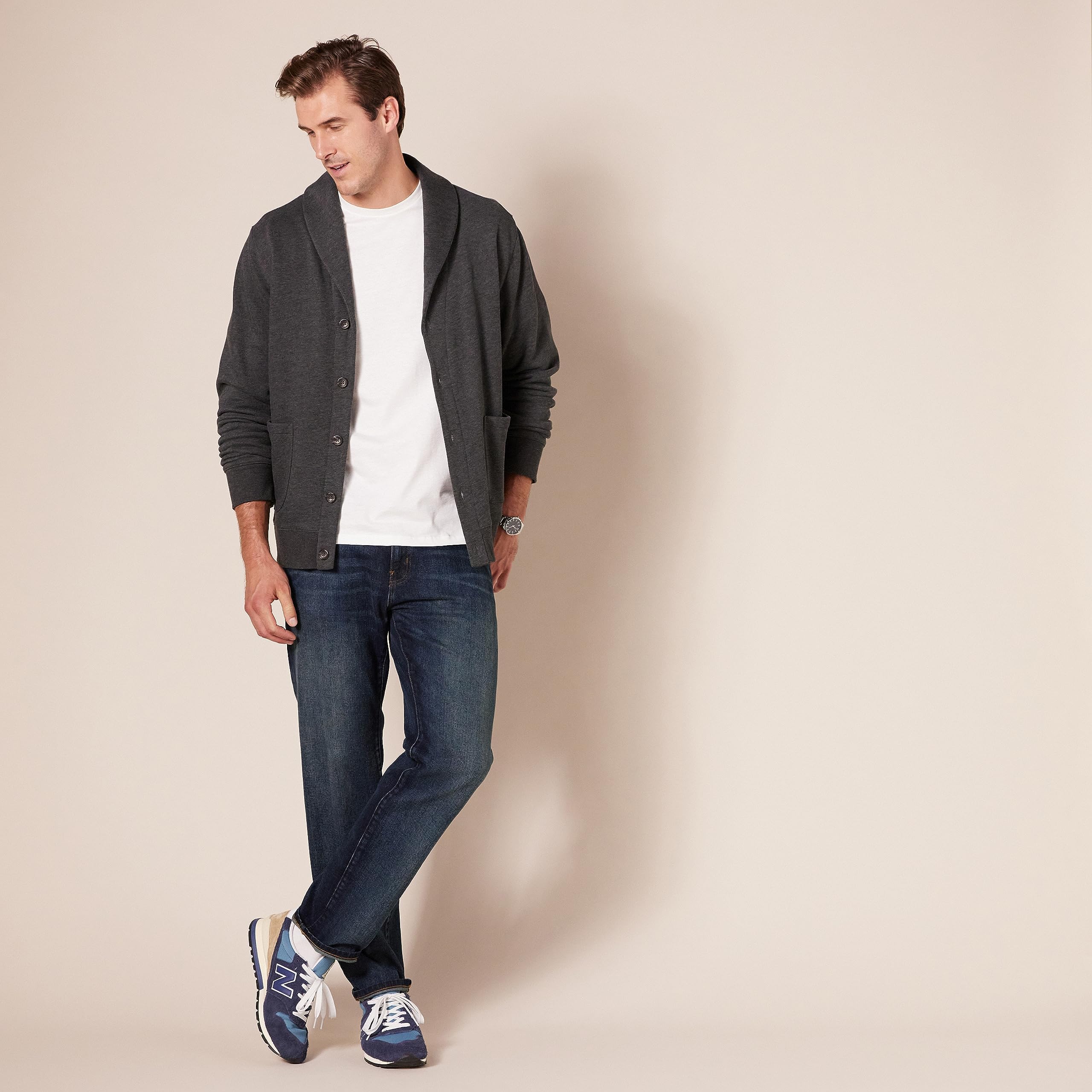 Amazon Essentials Men's Straight-Fit Stretch Jean - Discontinued Colors, Dark Wash, 34W x 29L