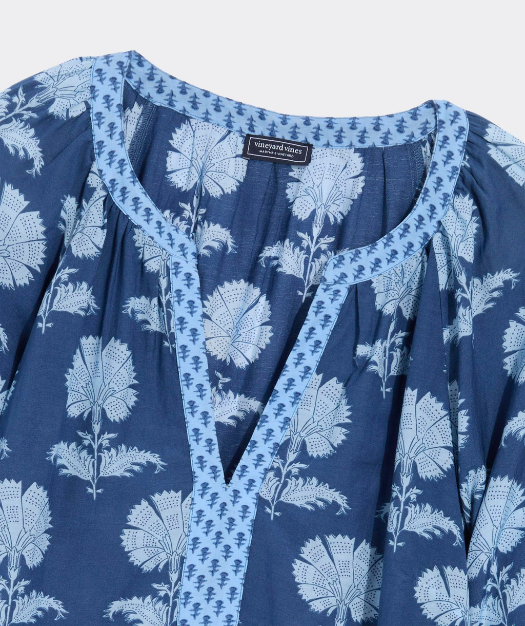 vineyard vines Emilia Top, Quinn Floral Moon, XL