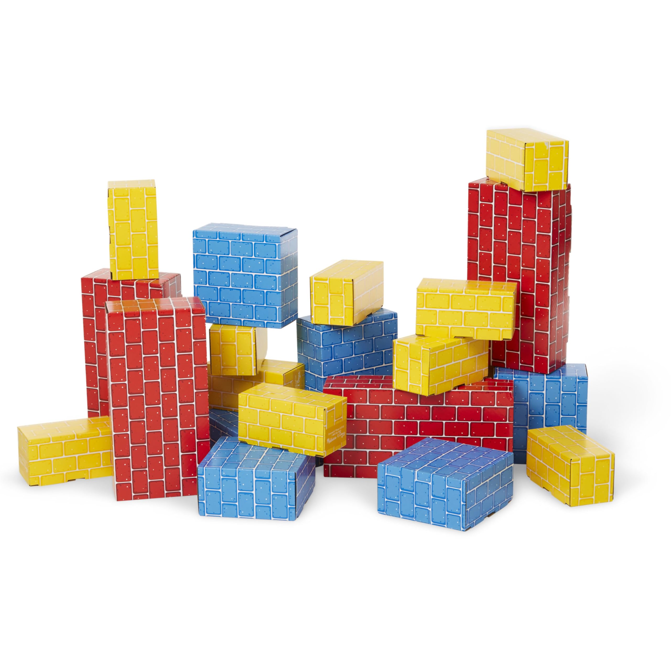 Melissa & Doug Jumbo Extra-Thick Cardboard Building Blocks - 40 Blocks in 3 Sizes