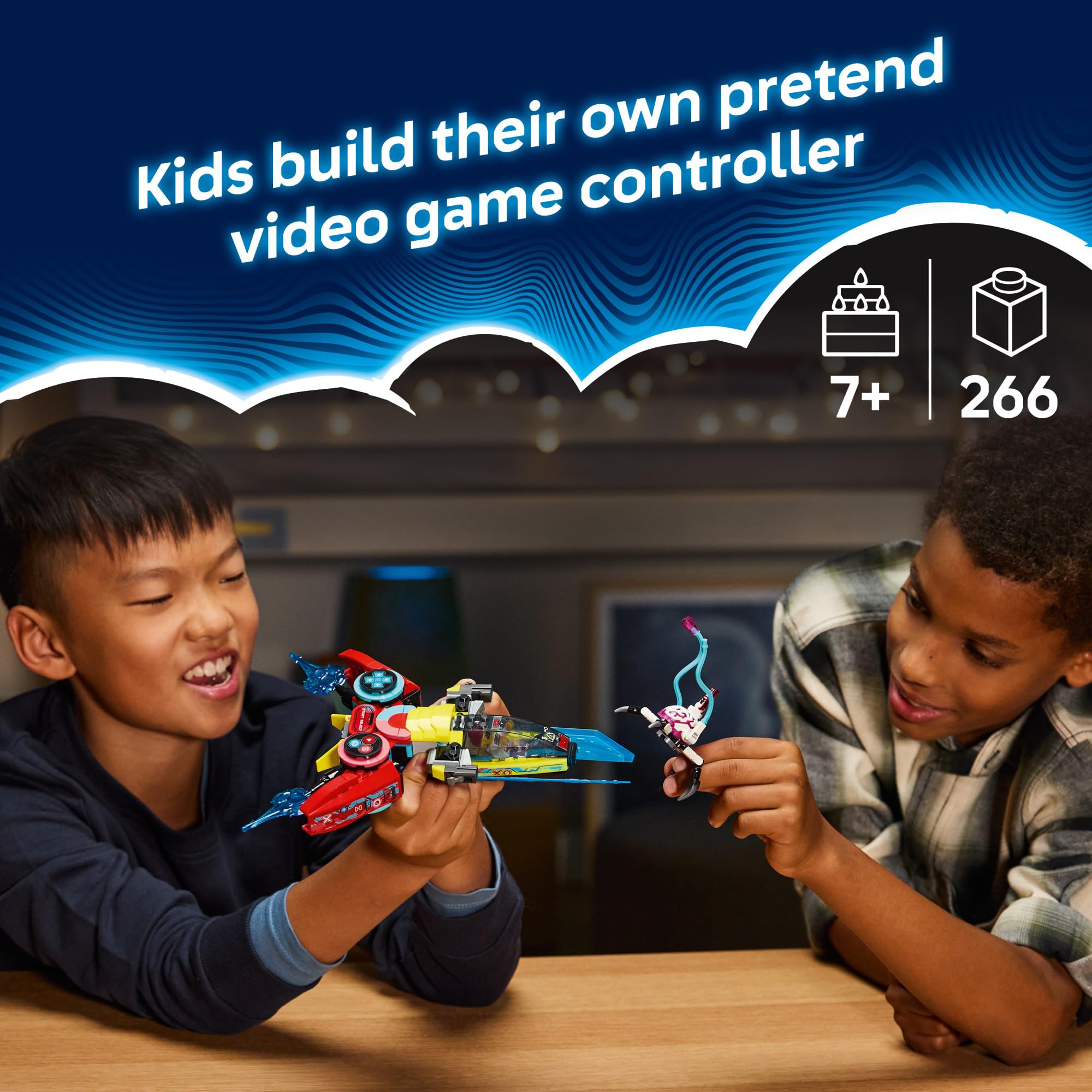 LEGO DREAMZzz Cooper's Gaming Controller Jet Toy - Building Toy Set for Kids, Boys and Girls, Ages 7+ - with 2 Build Options and 1 Minifigure - Gift Idea for Birthdays - 71489