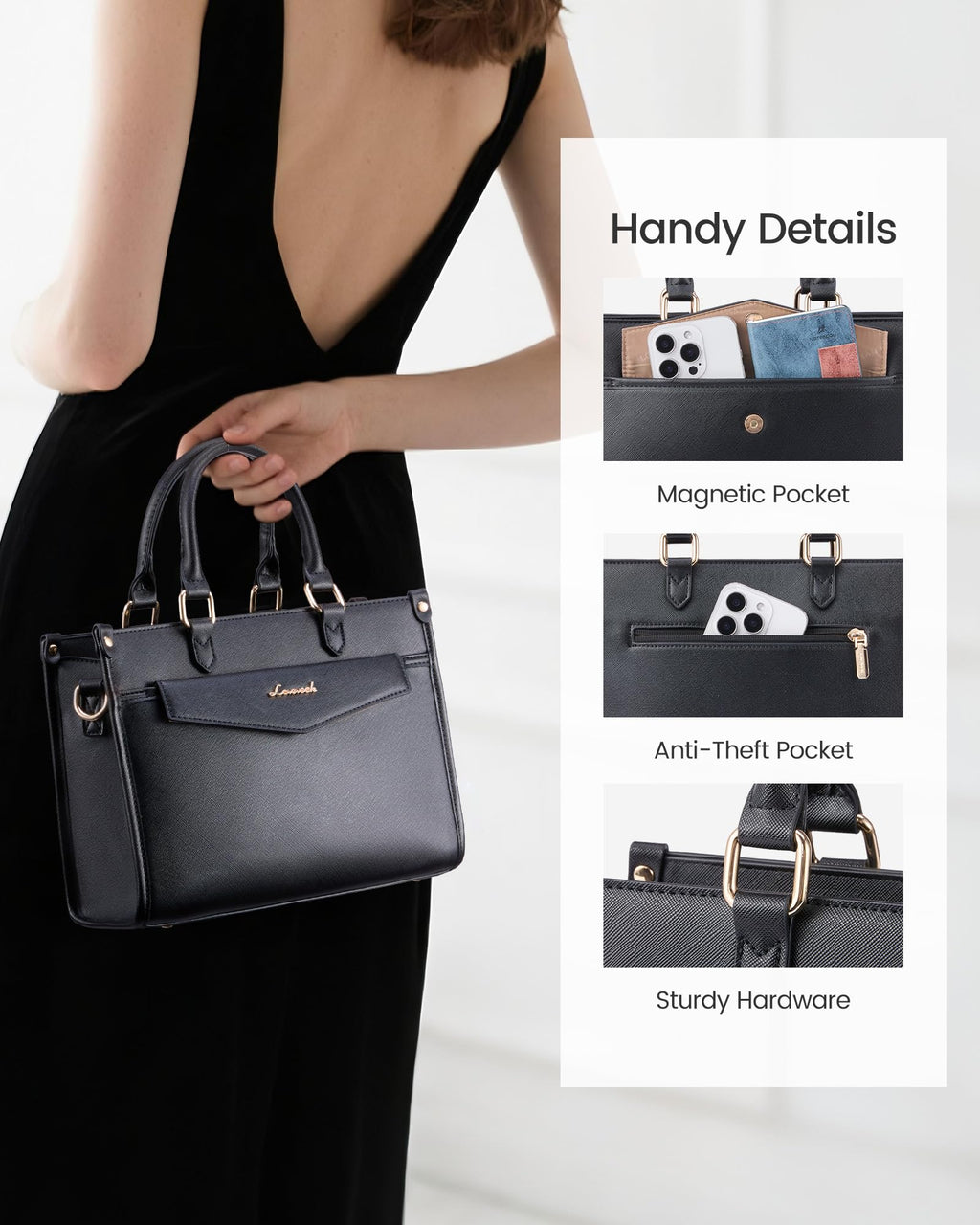 LOVEVOOK Purses and Handbags for Women, Trendy Satchel Tote Purse, PU Leather Crossbody Shoulder Bag Top Handle for Ladies