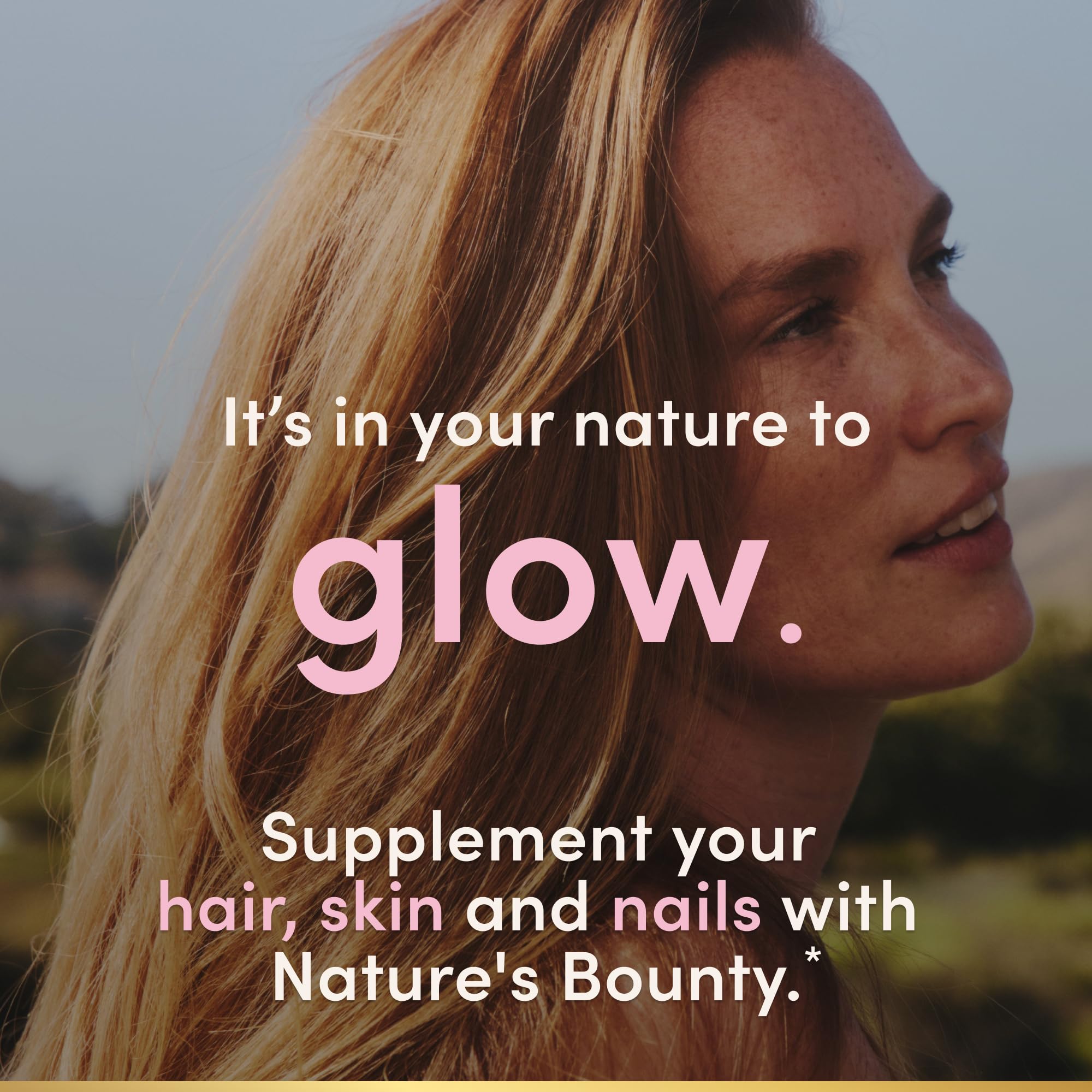 Nature's Bounty Optimal Solutions Hair, Skin & Nails Formula, with 3,000 mcg Biotin, 60 Coated Caplets, 20 Total Servings