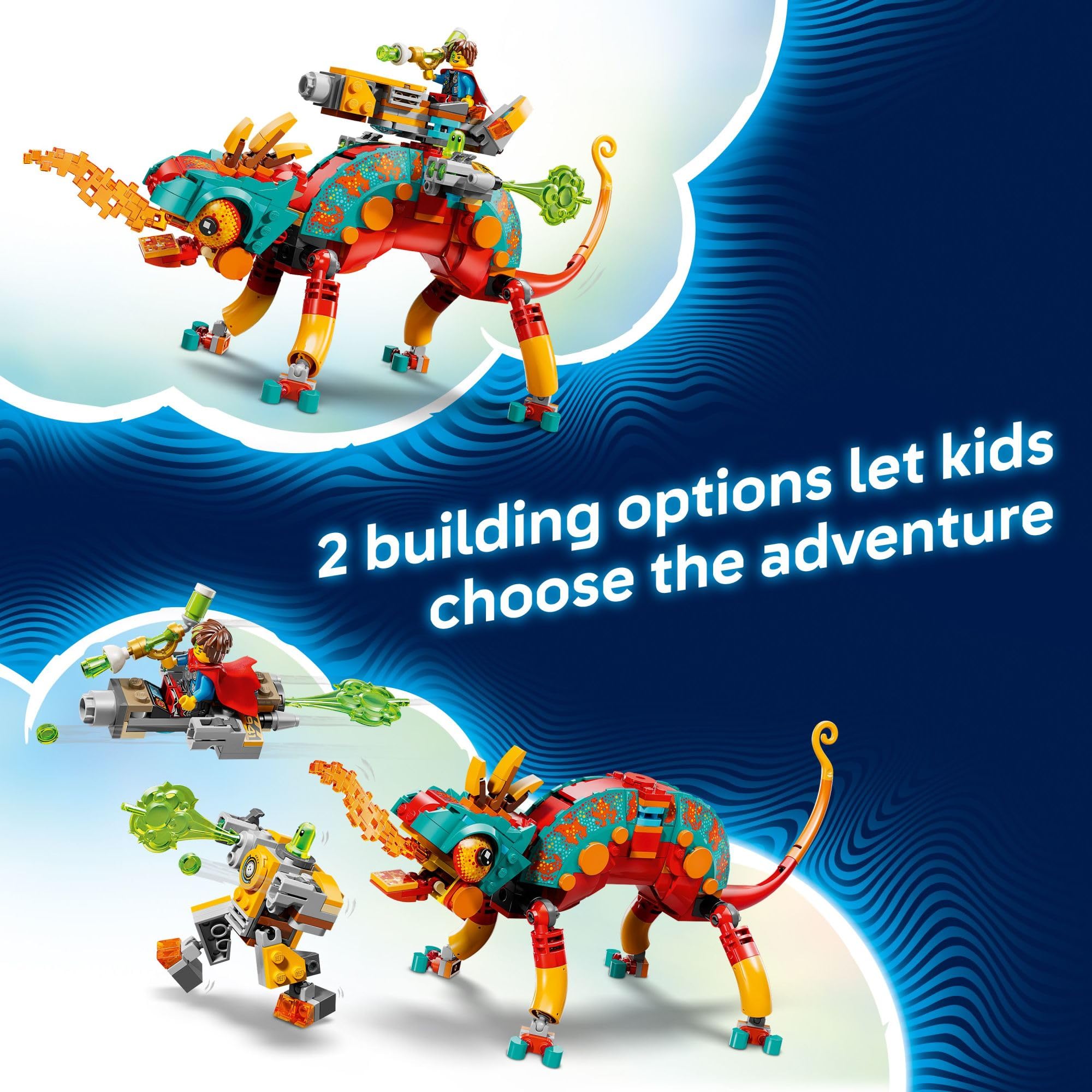LEGO DREAMZzz Mateo’s Fire Chameleon Building Toy - Pretend Play Set for Kids, Ages 7+ - Storytelling Toy for Boys & Girls - 2 Construction Modes for Pretend Play - Gift Idea for Birthdays - 71492