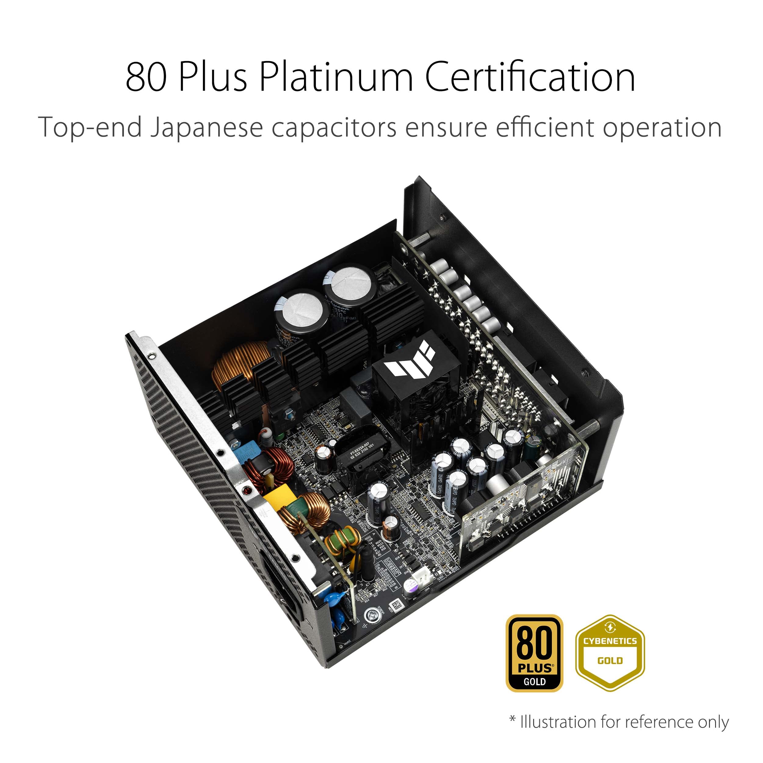 ASUS TUF Gaming 1000W Gold (1000 Watt, ATX 3.0 Compatible Fully Modular Power Supply, 80+ Gold Certified, Military-Grade Components, Dual Ball Bearing, Axial-tech Fan, PCB Coating, 10 Year Warranty)
