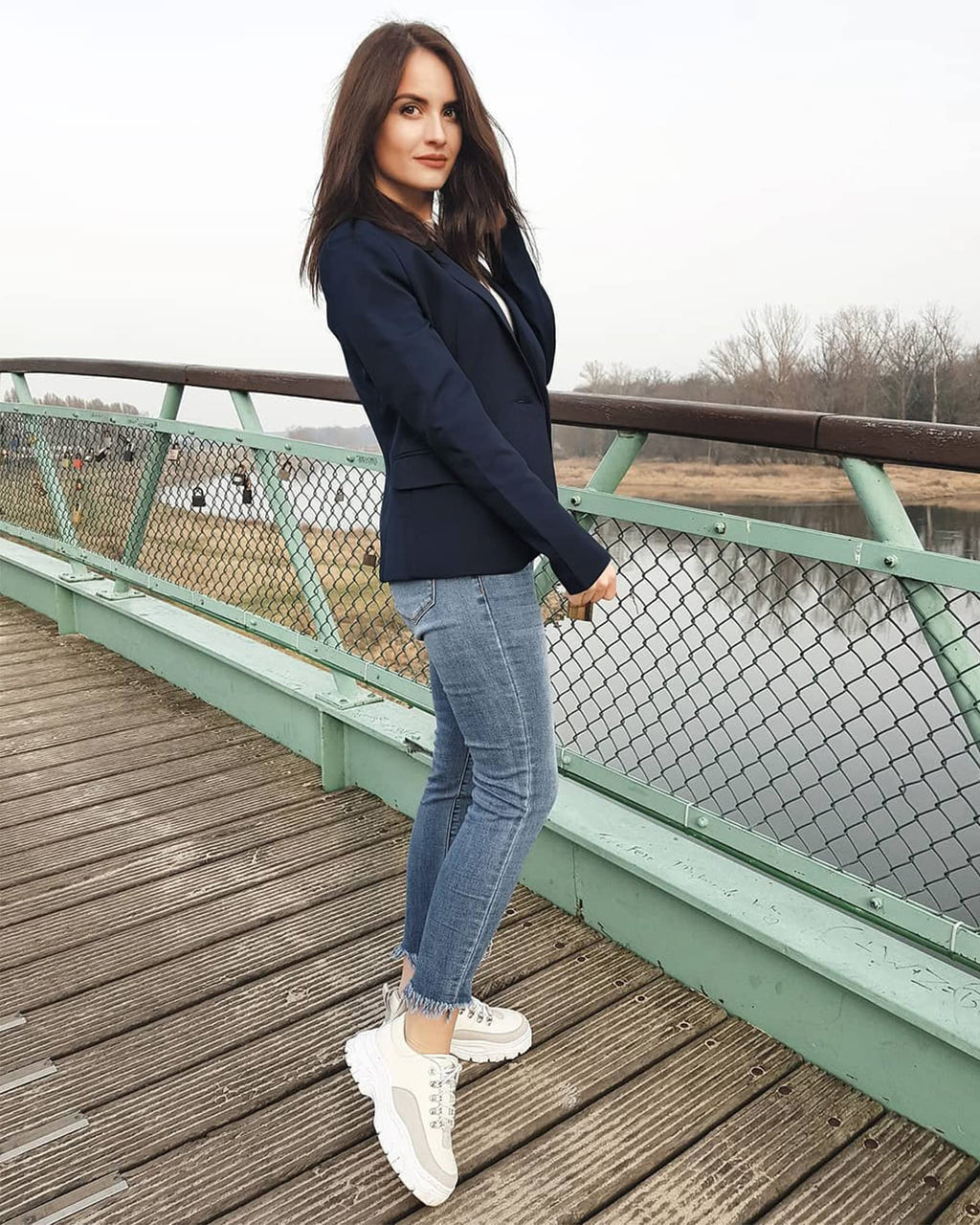 LookbookStore Blazer Jackets for Women Casual Blazers for Women Fashion 2026 Navy Blue Jacket Suit Notched Lapel Work Office Blazer Jacket 2026 Office Clothes Size Medium Size 8 10