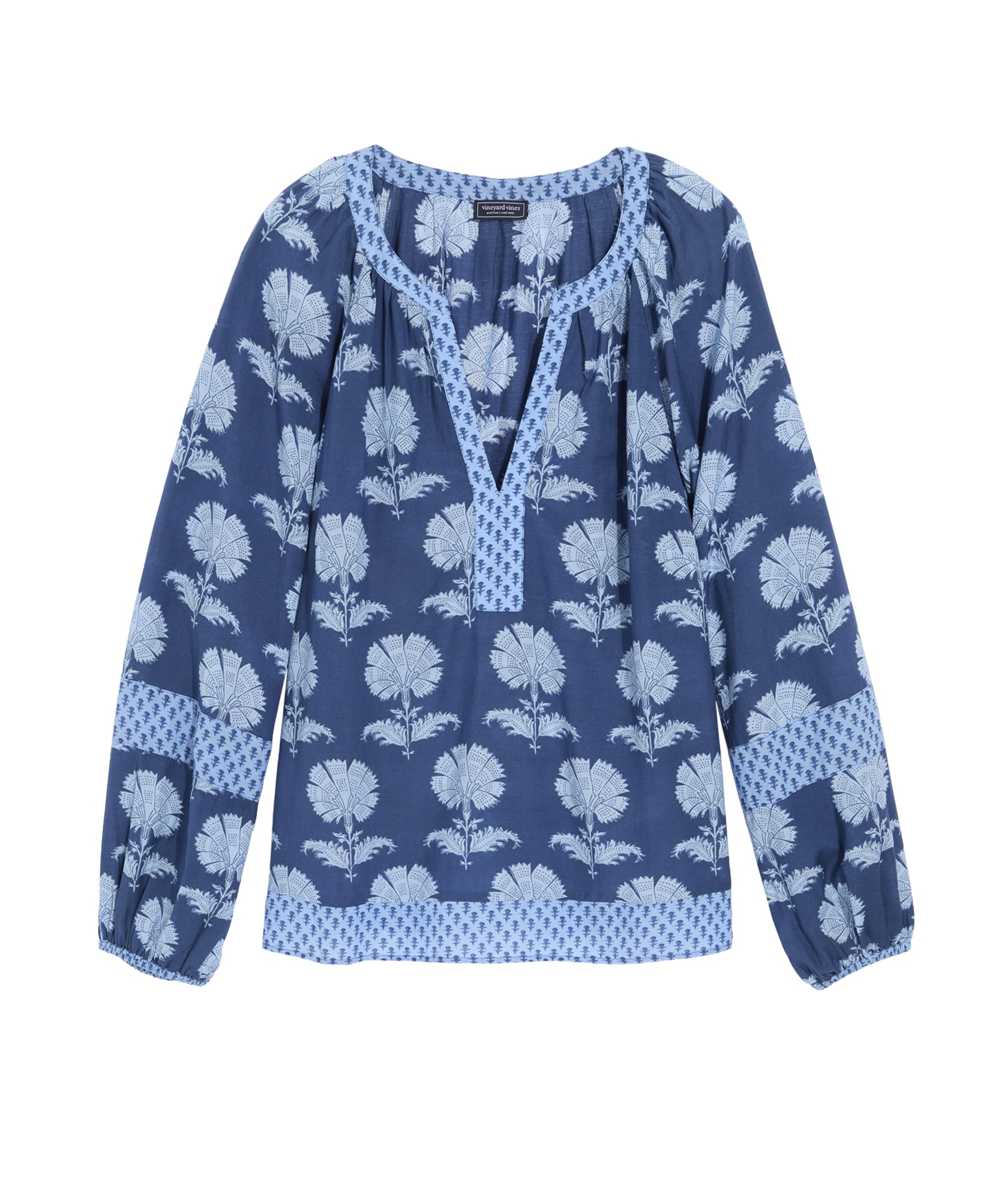 vineyard vines Emilia Top, Quinn Floral Moon, XL