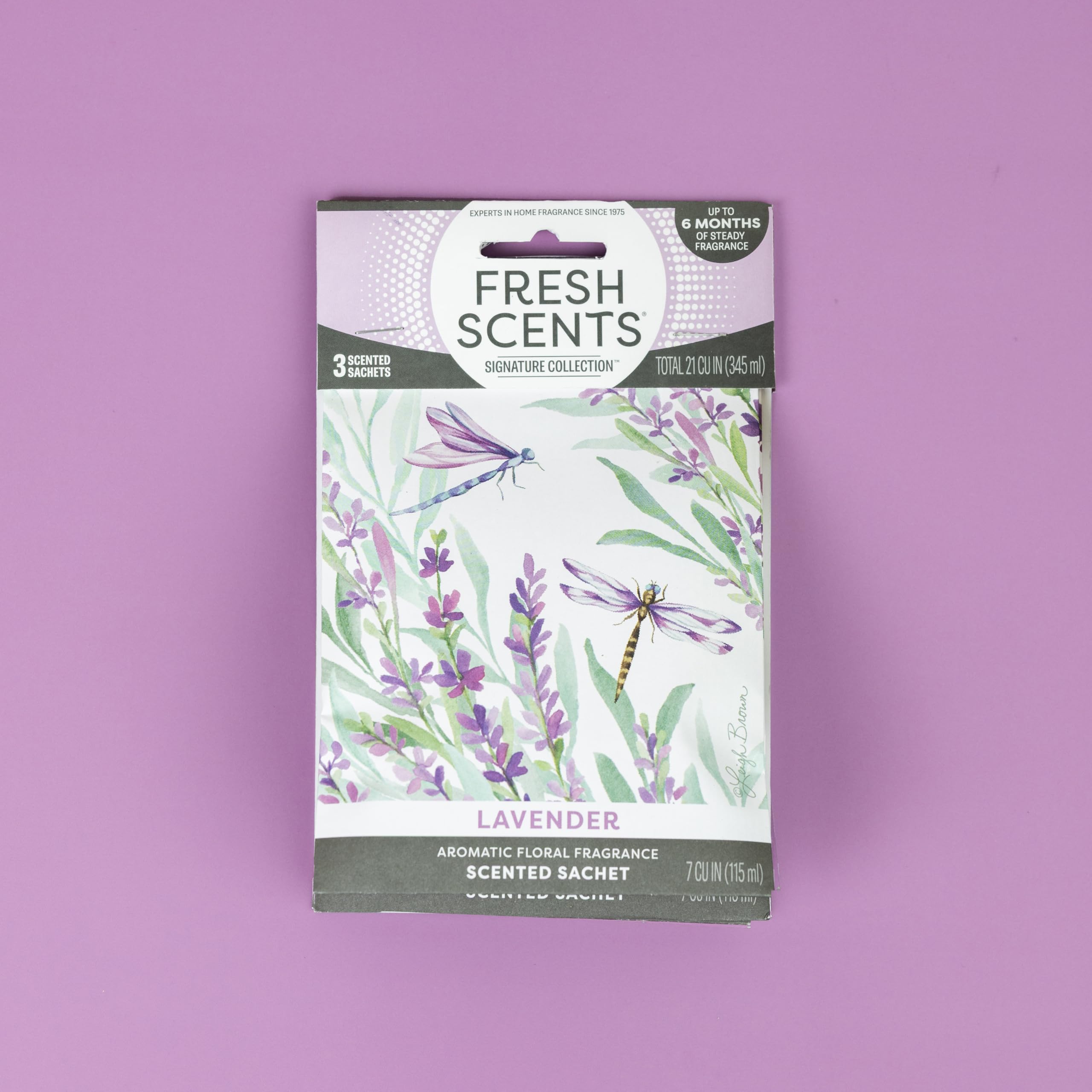 Fresh Scents Scented Sachets | Lavender | Home Fragrance | Long Lasting (Up to 6 Months) | Air Freshener for Closets, Drawers, & Cars | 6 Pack