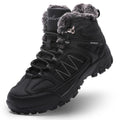 Littleplum Snow Boots for Women-Warm Fur Line Anti Slip Womens Winter Boots-Fashion Ankle Booties Sneakers for Outdoor Hiking All Black Size 6.5