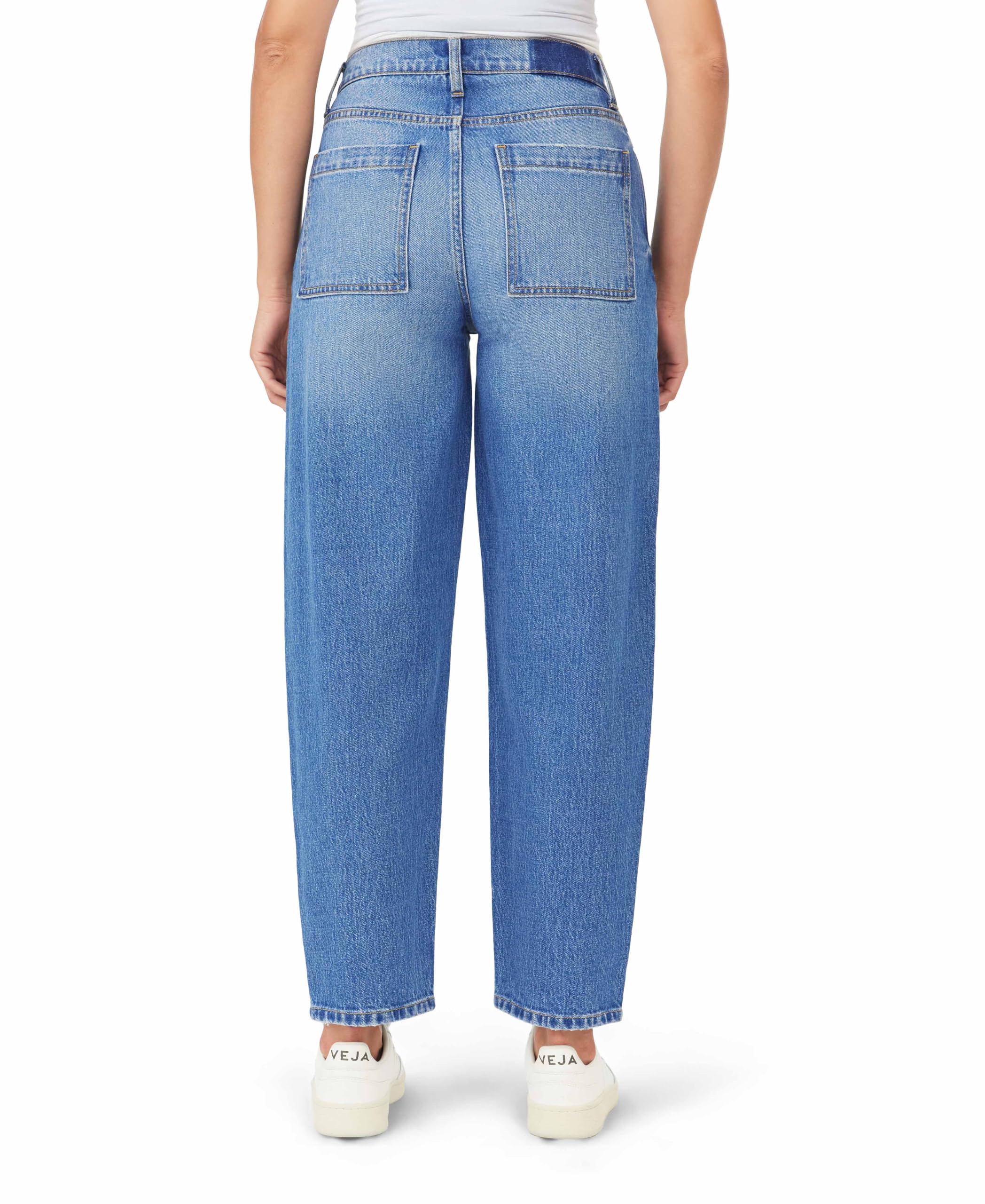 kensie Jeans for Women The Jessica Retro Luxe High-Rise Seamed Front Barrel 28-Inch Inseam, Paxton, 10