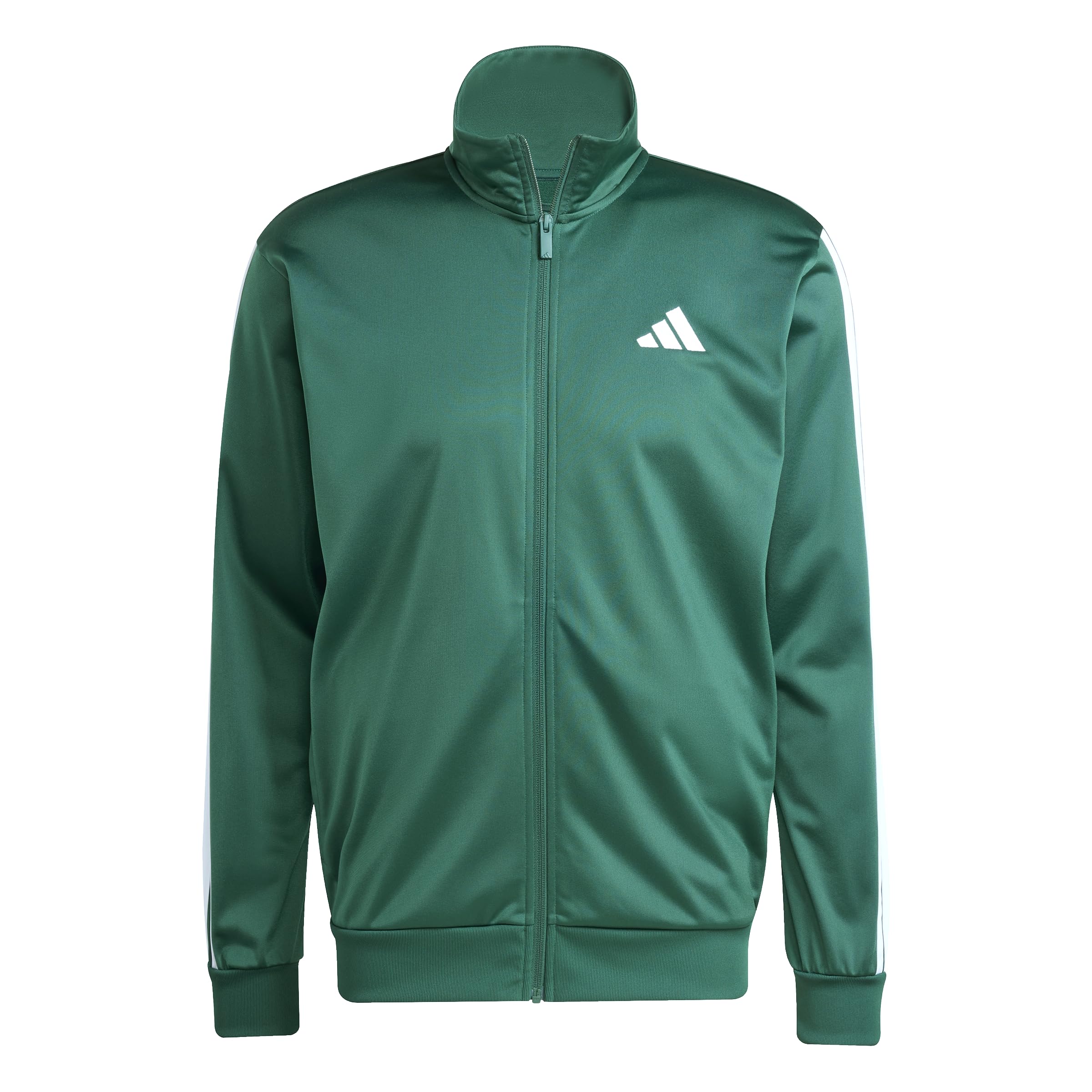 adidas Men's 3-Stripes Tricot Regular Sportswear Track Top, Collegiate Green, X-Large