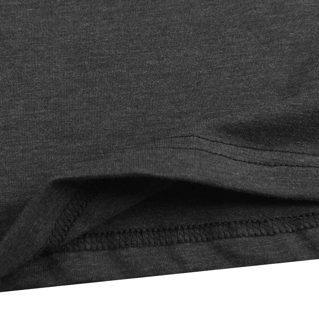 YITAN Women Nope Graphic T-Shirt V-Neck Cap Sleeve Tops Dark Grey Small