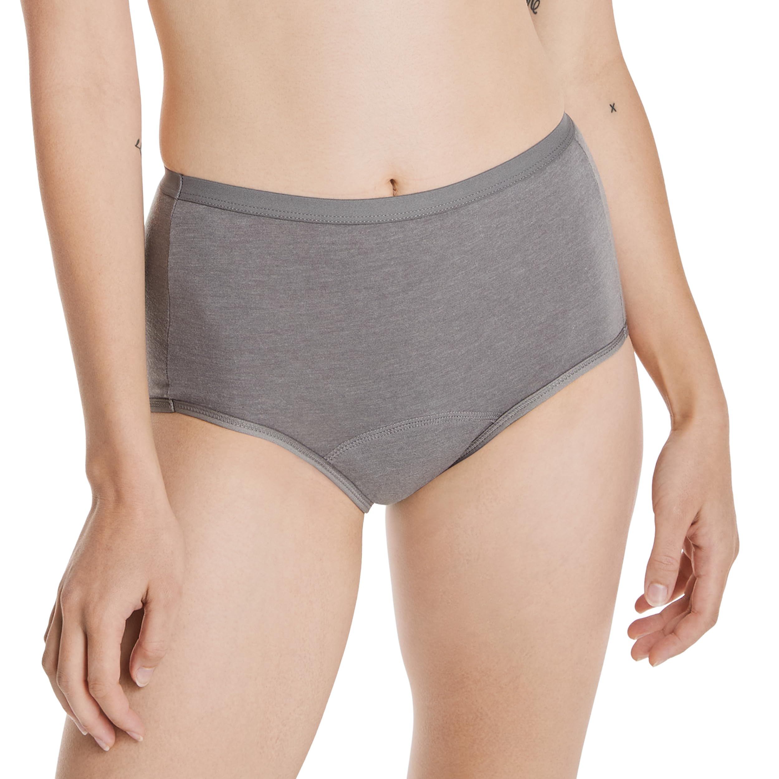 Hanes Women's Comfort, Period. Moderate Leaks Period Underwear, Moderate Protection, 3-Pack (Colors May Vary)