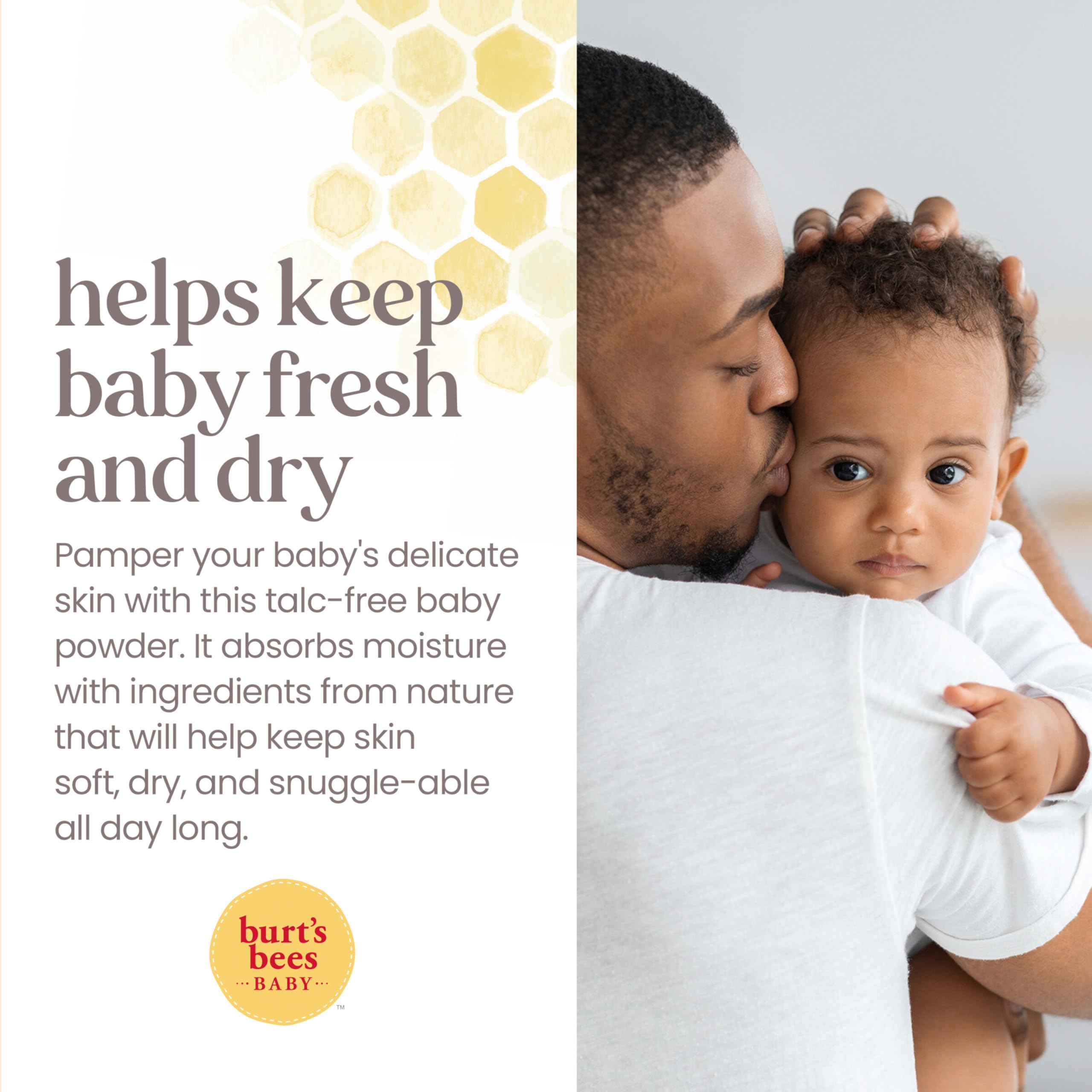 Burt's Bees Baby Dusting Powder, 100% Natural Origin Baby Powder Talc-Free, 7.5 oz. Bottle