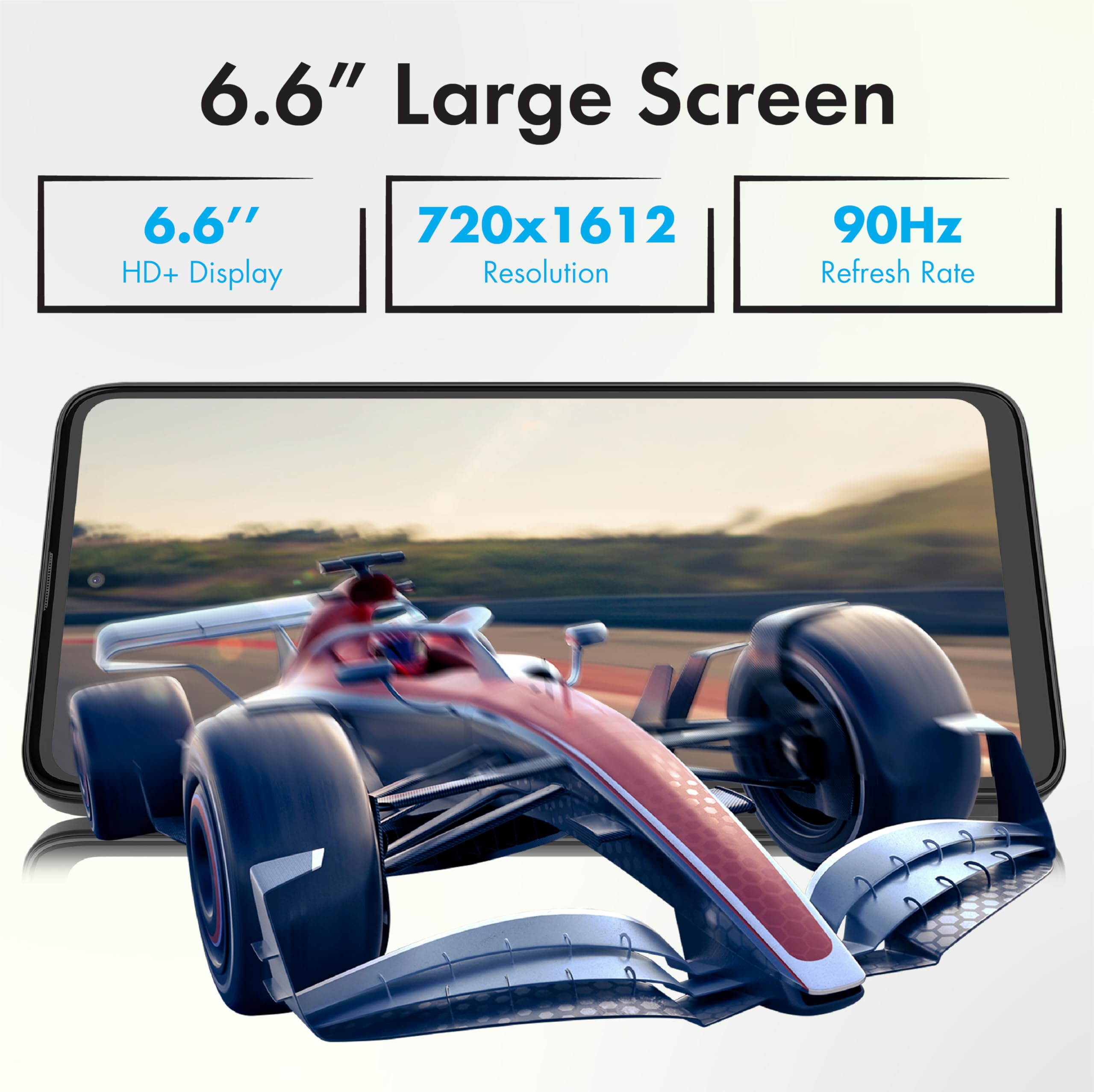 NUU N10 Basic Cell Phone for T-Mobile, Mint, Metro, Qlink, Tello and More 4GB/128GB, Perfect for Teenagers, Dual SIM 4G, Octa-Core 6.6" 90Hz HD+, Unlocked Phones Android Phone 15, US Warranty (Black)