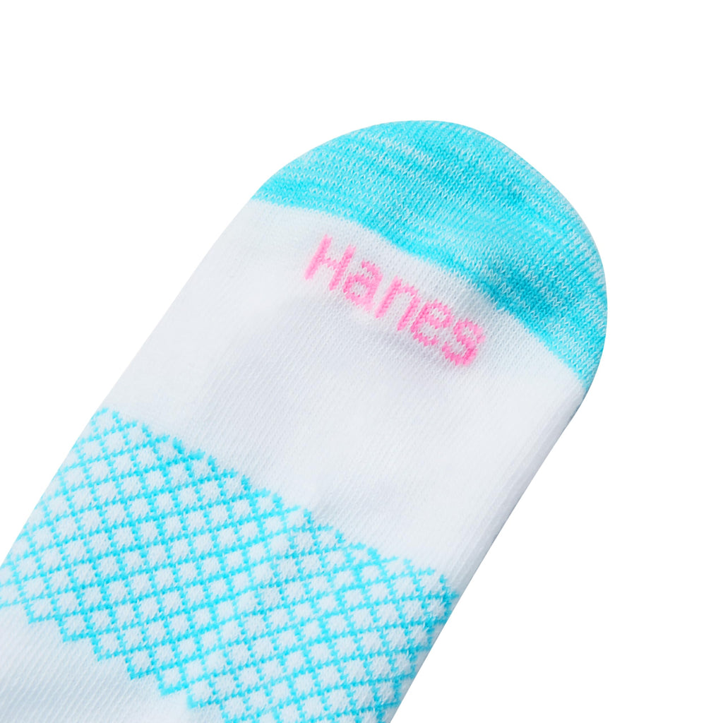 Hanes womens Hanes Women's (Pack of 6 Pair) Lightweight Breathable Ventilation Ankle fashion liner socks, White Assorted, 5 9 US
