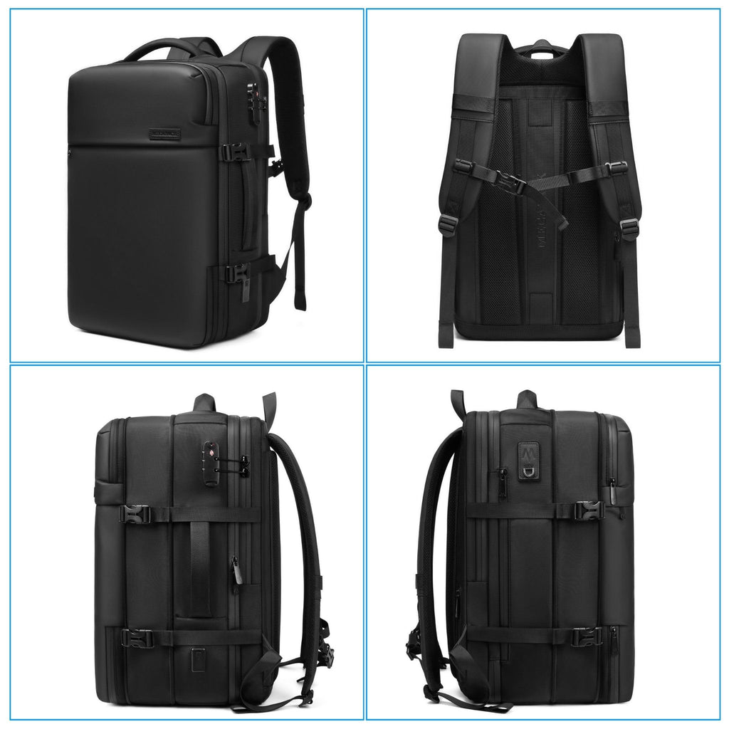 MEGABACK Vacuum Travel Backpack, 70L Expandable Air Vacuum Backpack for Travel, Vacpack Travel Vacuum Bags with Pump, TSA Lock, USB Charging Port, Waterproof