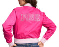 Victoria's Secret PINK | Elle Satin Varsity Jacket, Enchanted Pink, M