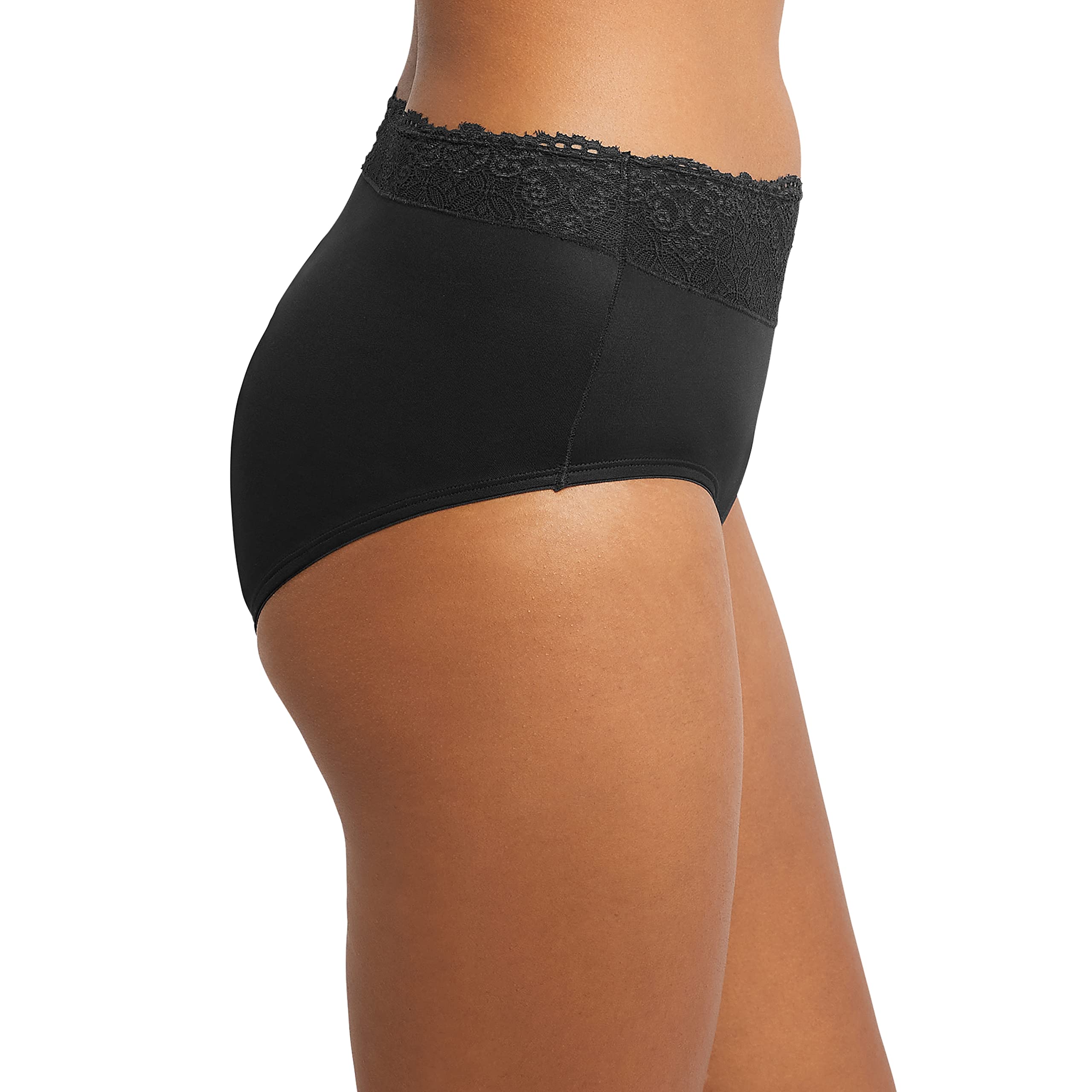 Bali Women's Hi-Cut Panties, High-Waisted Smoothing Panty, High-Cut Brief Underwear for Women, Comfortable Underpants