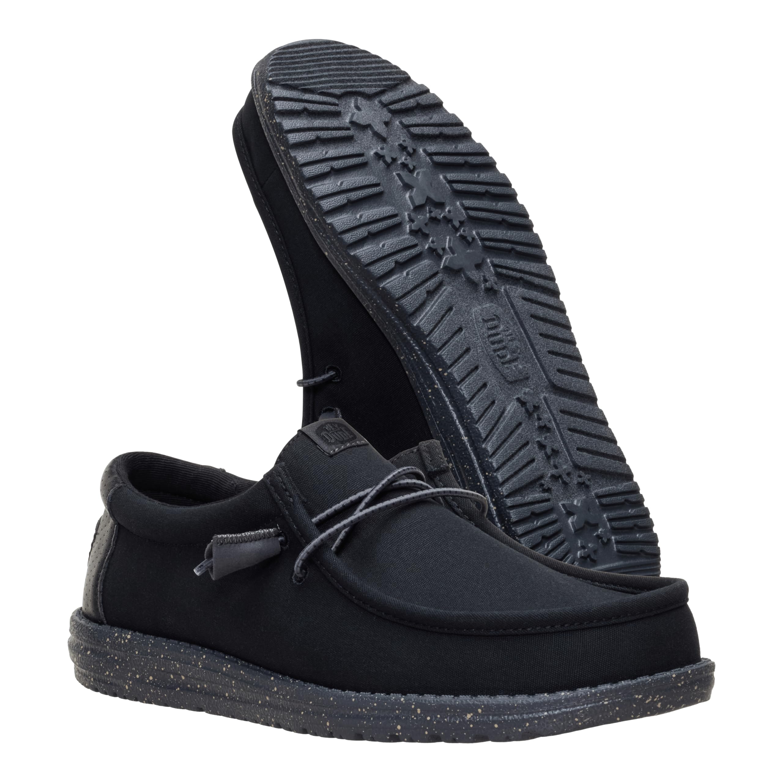 HEYDUDE Wally Hex Black/Black Size 11, Men’s Shoes, Slip-on Loafers, Comfortable & Light-Weight