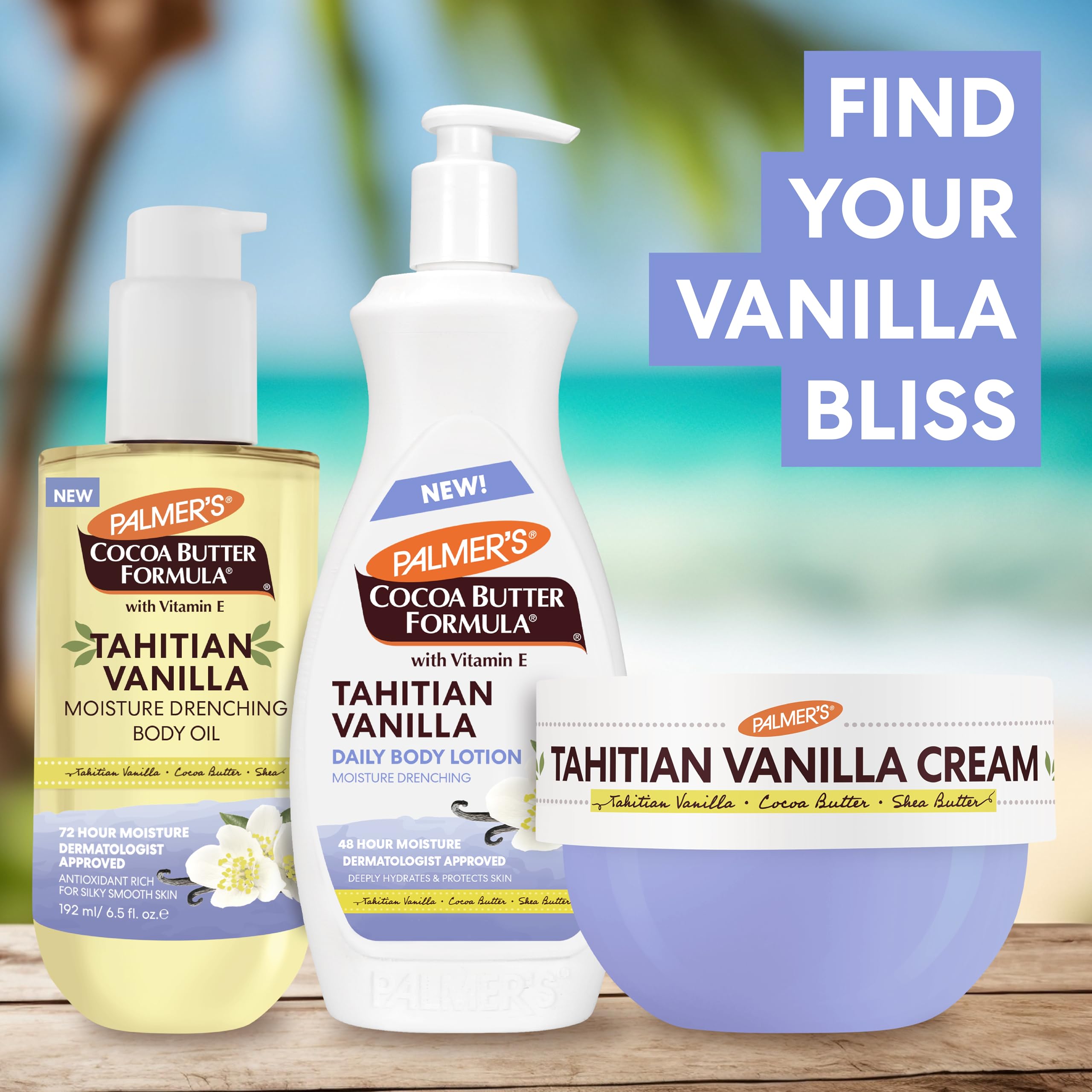 Palmer's Cocoa Butter Formula Body Oil, Moisture Drenching Tahitian Vanilla, 6.5 Oz, 72Hr Hydration with Shea Butter & Vitamin E for Softer Skin, Protects & Soothes Dryness, Dermatologist Approved